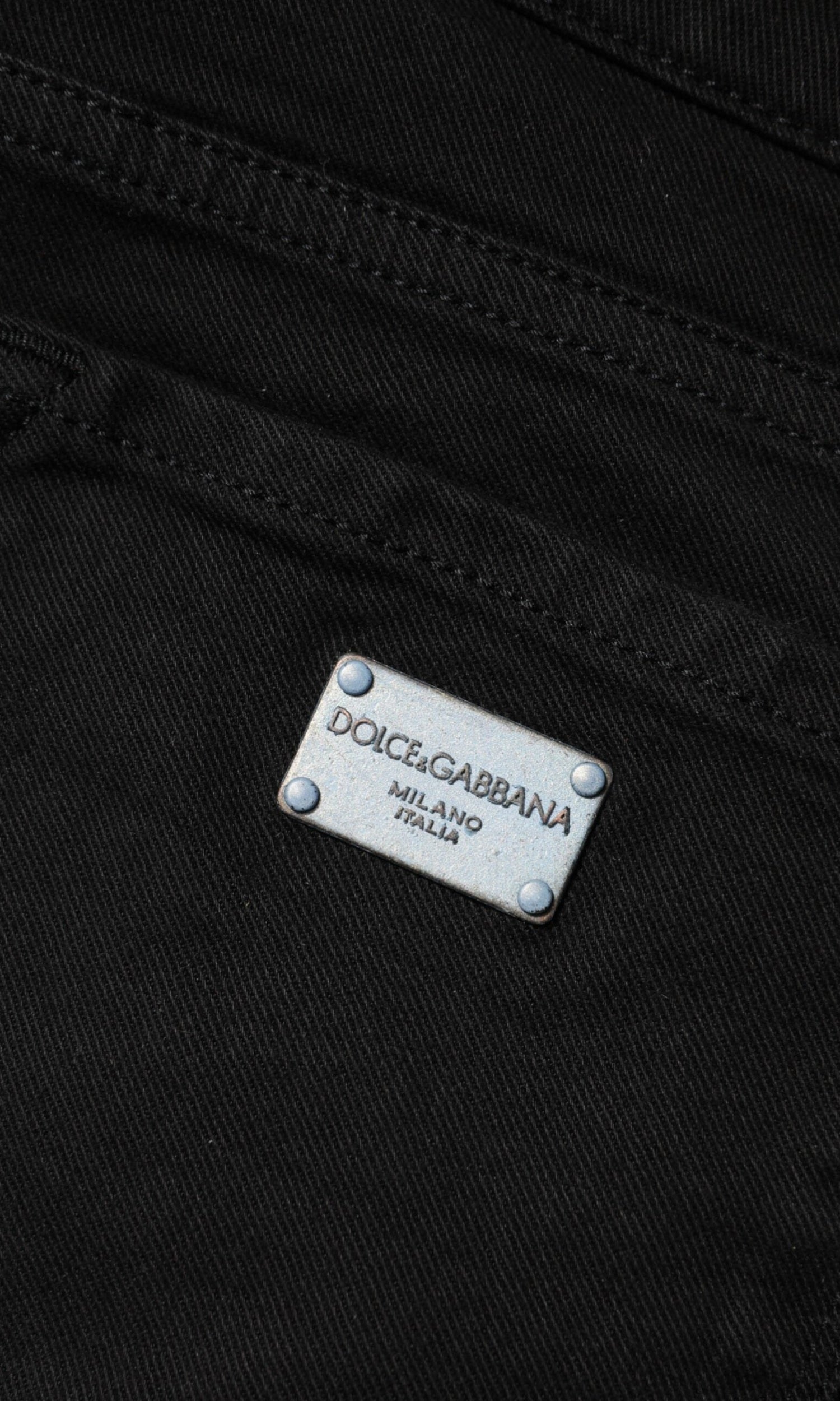 Dolce & Gabbana Black Cotton Skinny Mid Waist Denim Jeans Glam Steals