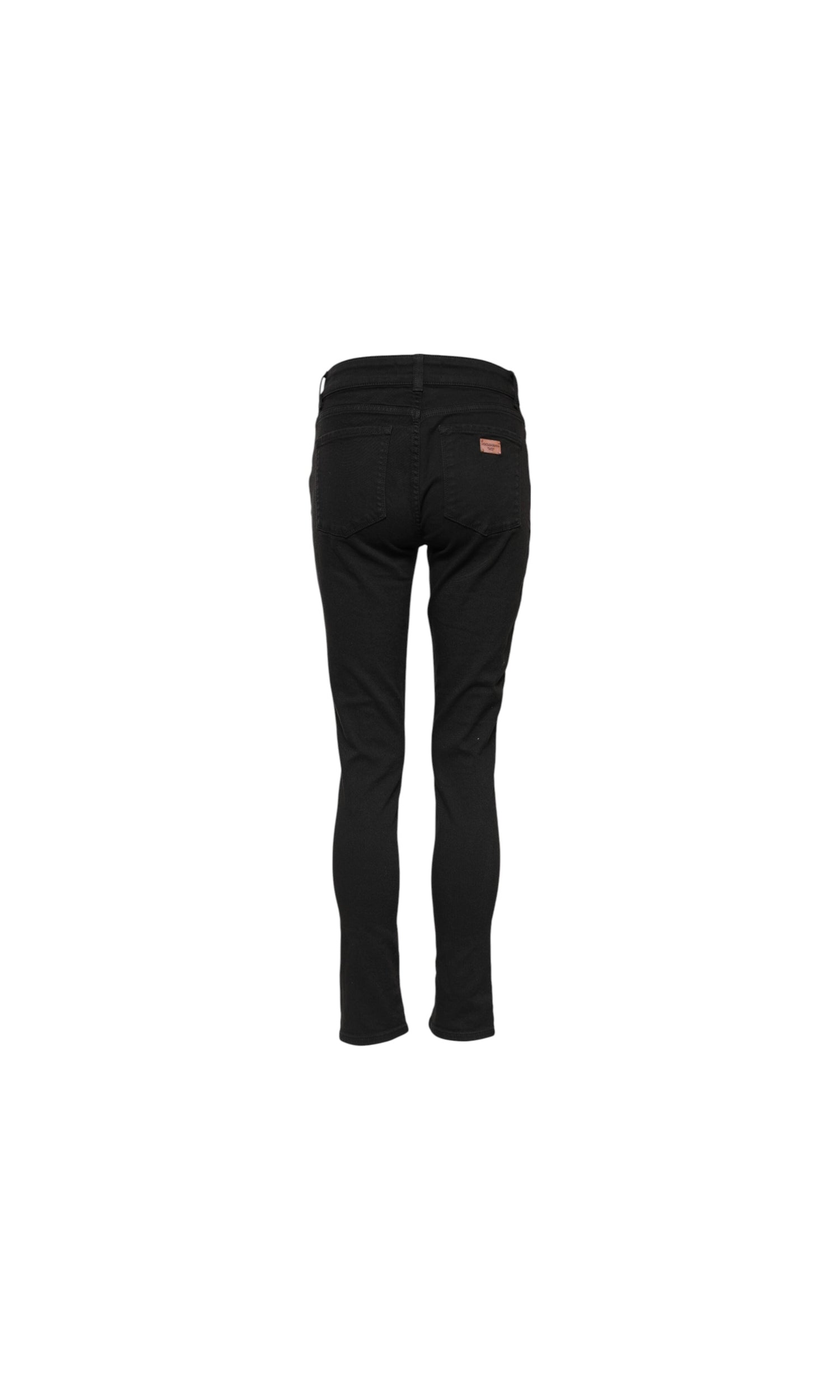 Dolce & Gabbana Black Cotton Skinny Mid Waist Denim Jeans Glam Steals