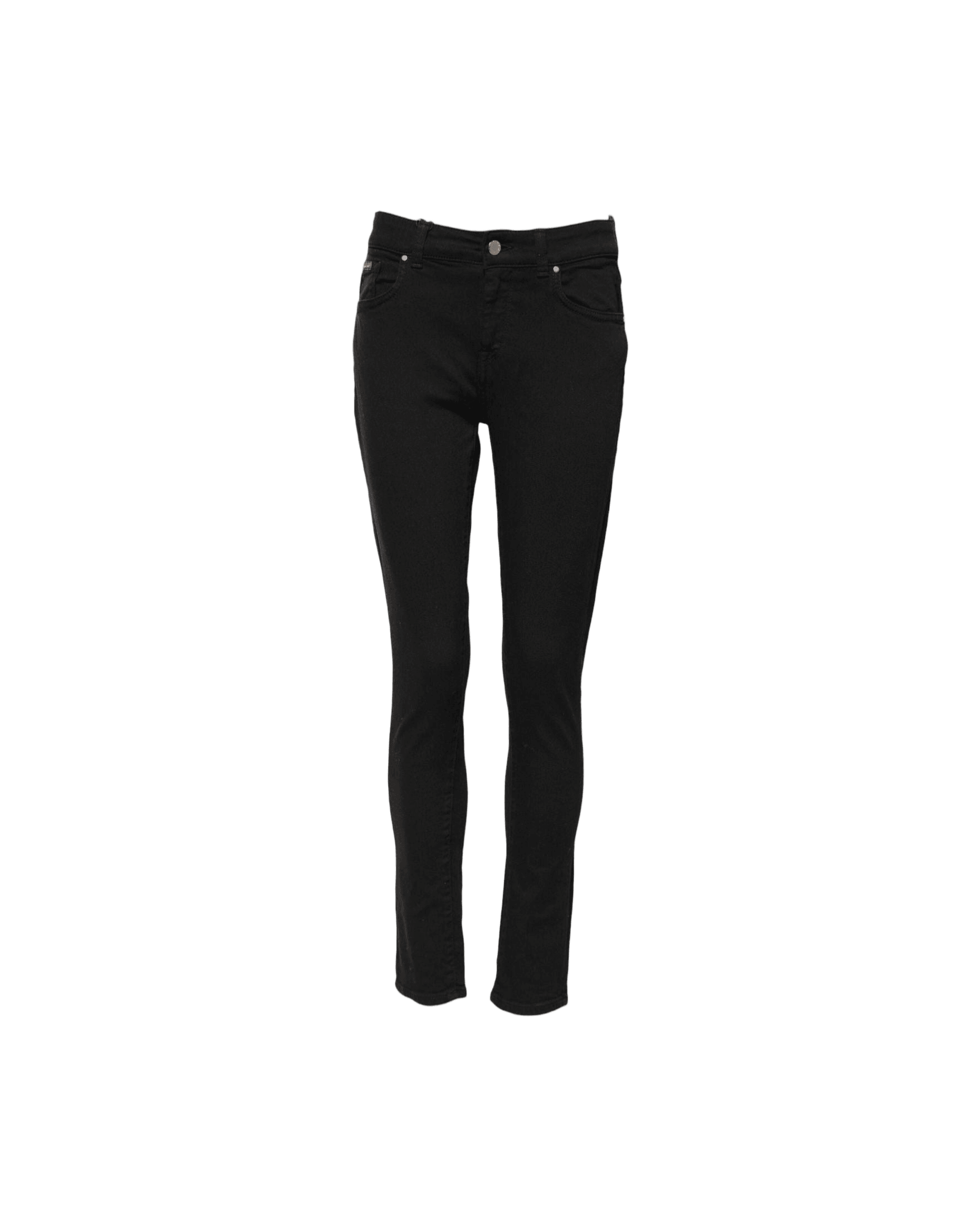 Dolce & Gabbana Black Cotton Skinny Mid Waist Denim Jeans Glam Steals