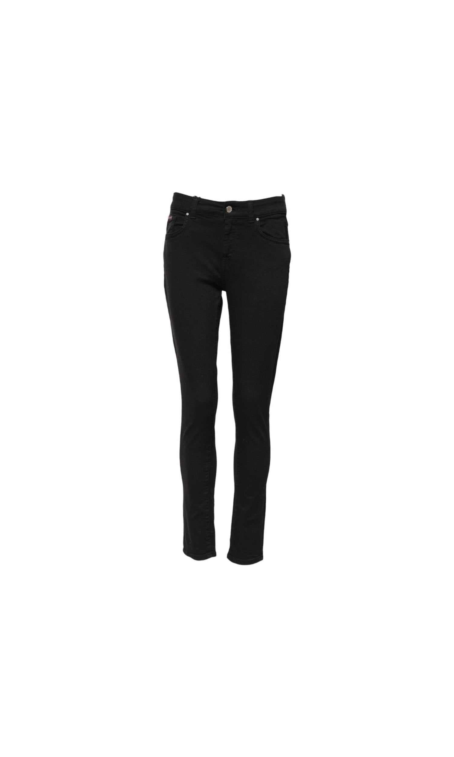 Dolce & Gabbana Black Cotton Skinny Mid Waist Denim Jeans Glam Steals