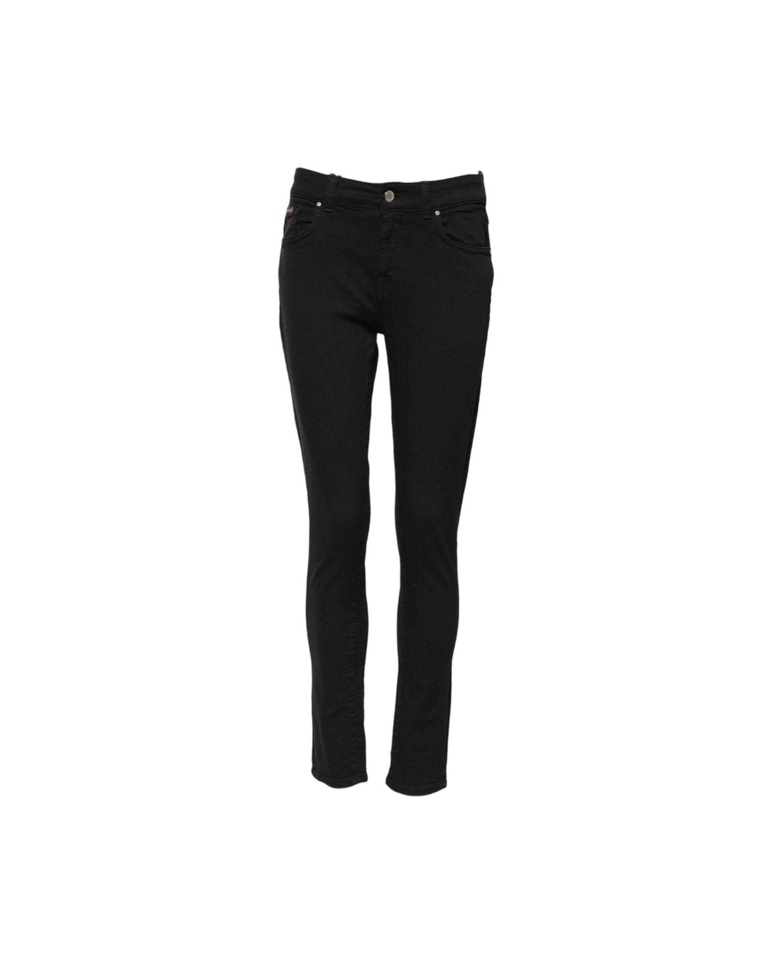 Dolce & Gabbana Black Cotton Skinny Mid Waist Denim Jeans Glam Steals