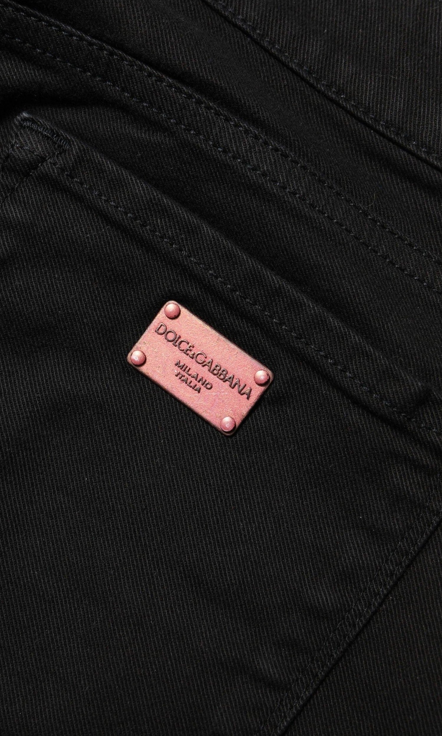 Dolce & Gabbana Black Cotton Skinny Mid Waist Denim Jeans Glam Steals