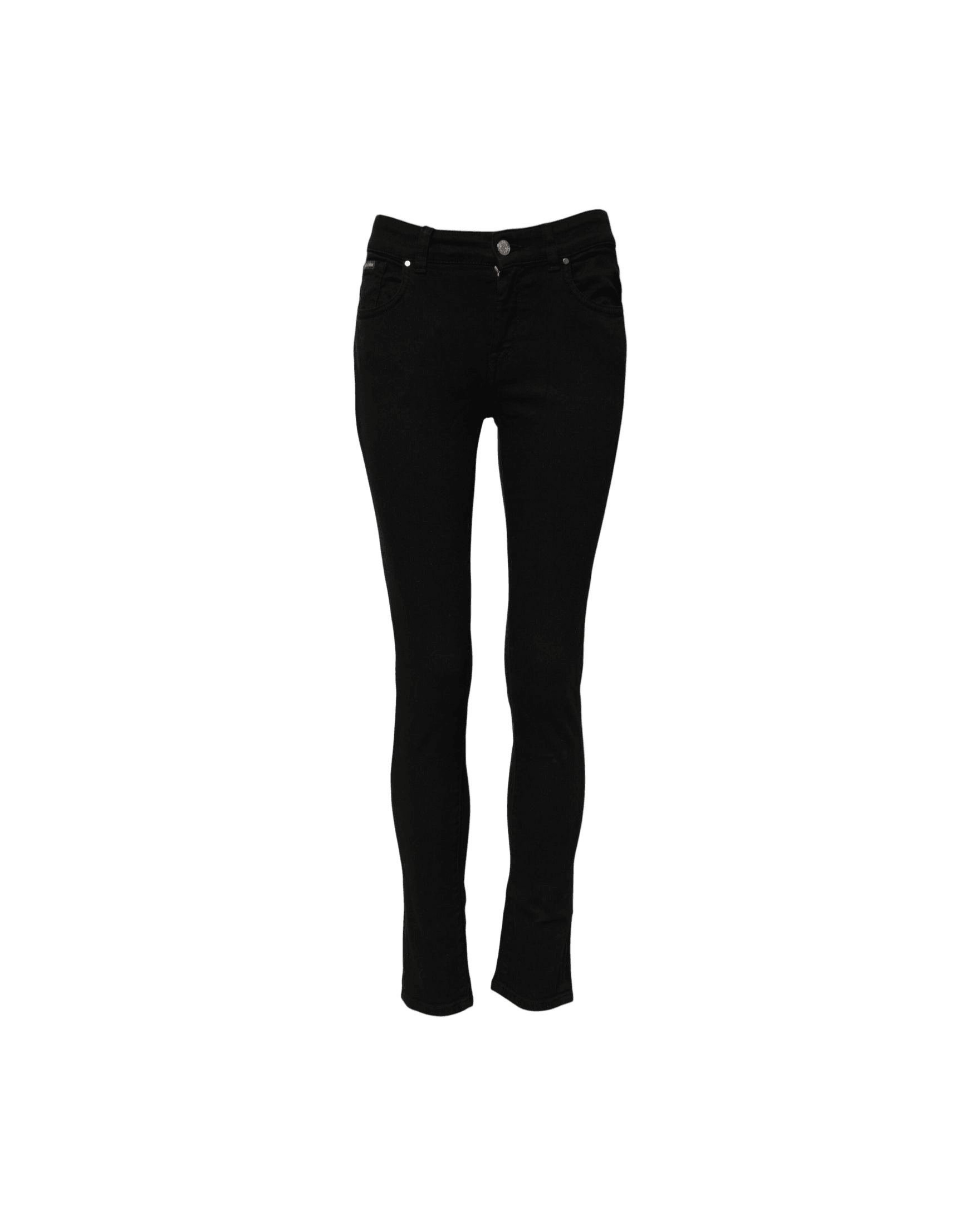 Dolce & Gabbana Black Cotton Skinny Mid Waisted Denim Jeans Glam Steals