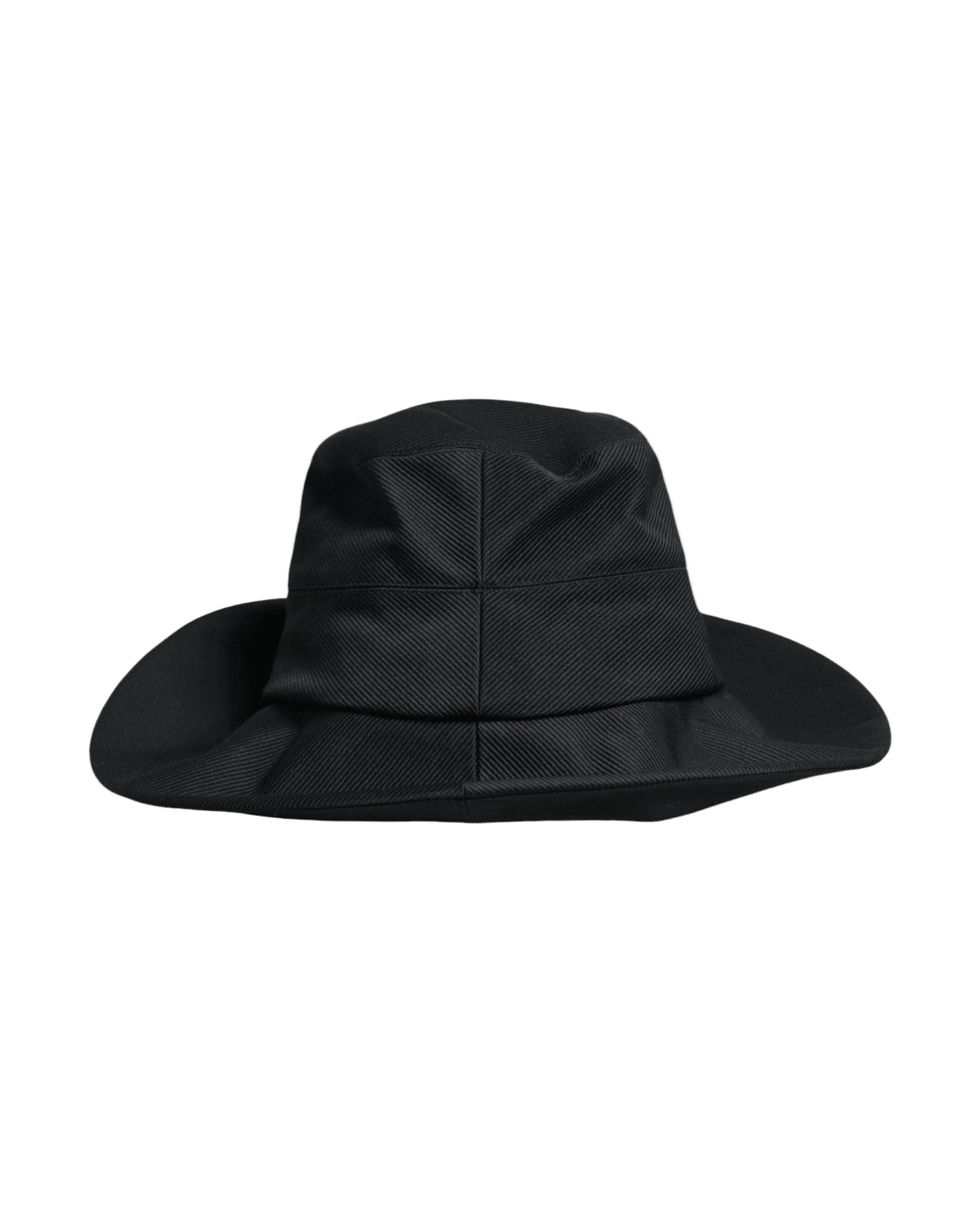 Dolce & Gabbana Black Cotton Wide Brim Fedora Hat Glam Steals