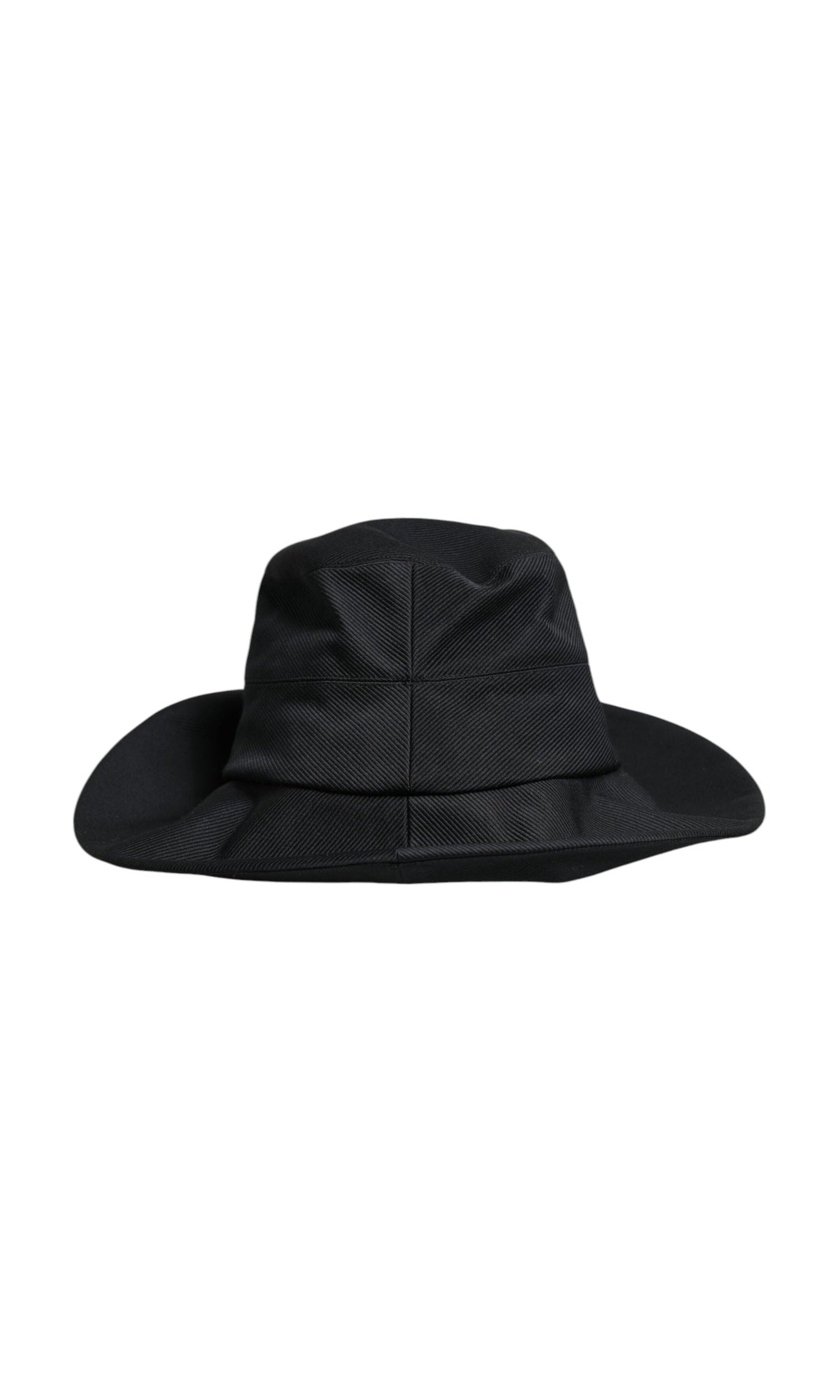 Dolce & Gabbana Black Cotton Wide Brim Fedora Hat Glam Steals
