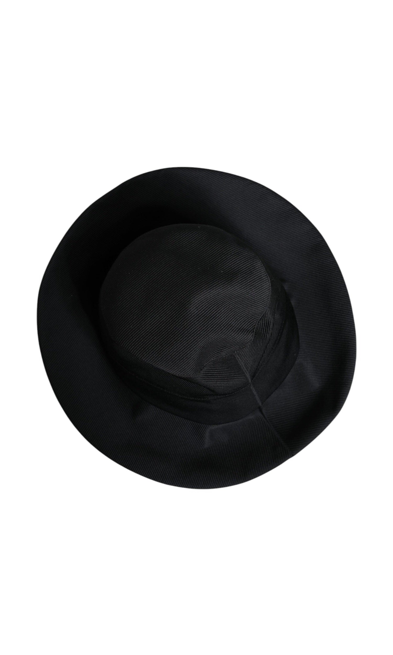 Dolce & Gabbana Black Cotton Wide Brim Fedora Hat Glam Steals
