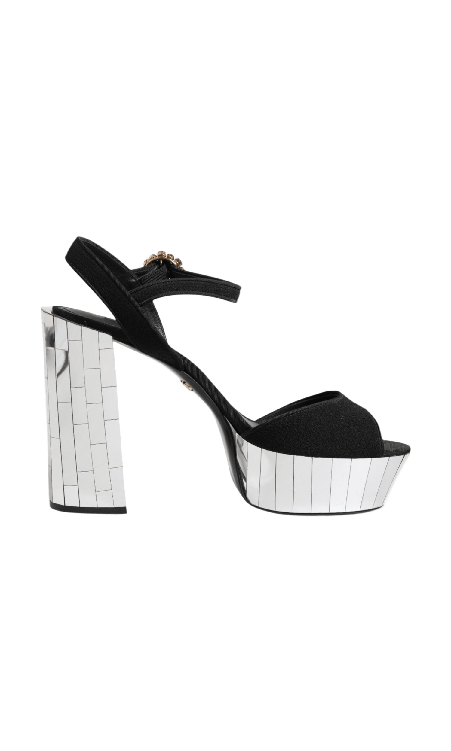 Dolce & Gabbana Black Crystal Ankle Strap Keira Sandals Shoes Glam Steals