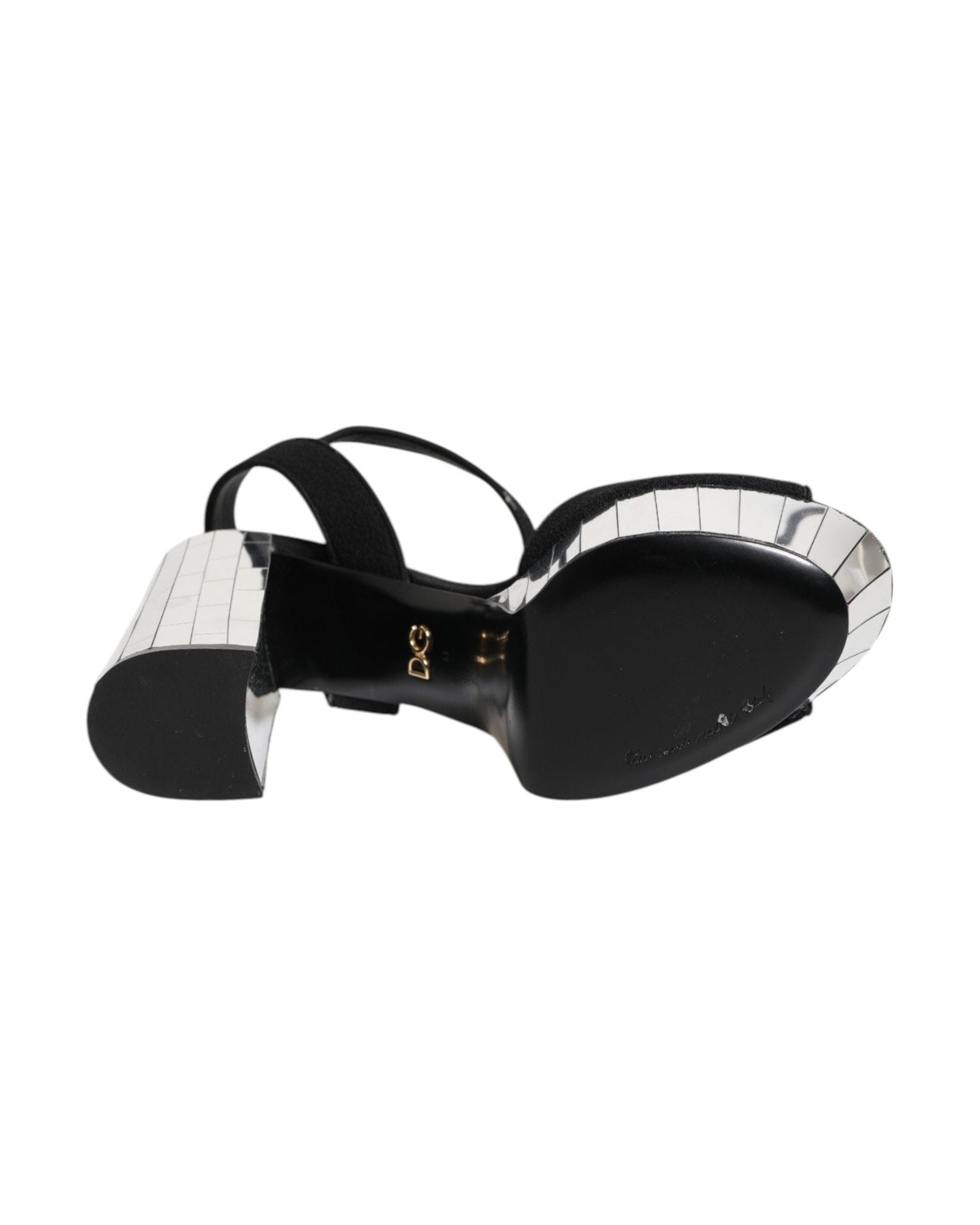 Dolce & Gabbana Black Crystal Ankle Strap Keira Sandals Shoes Glam Steals
