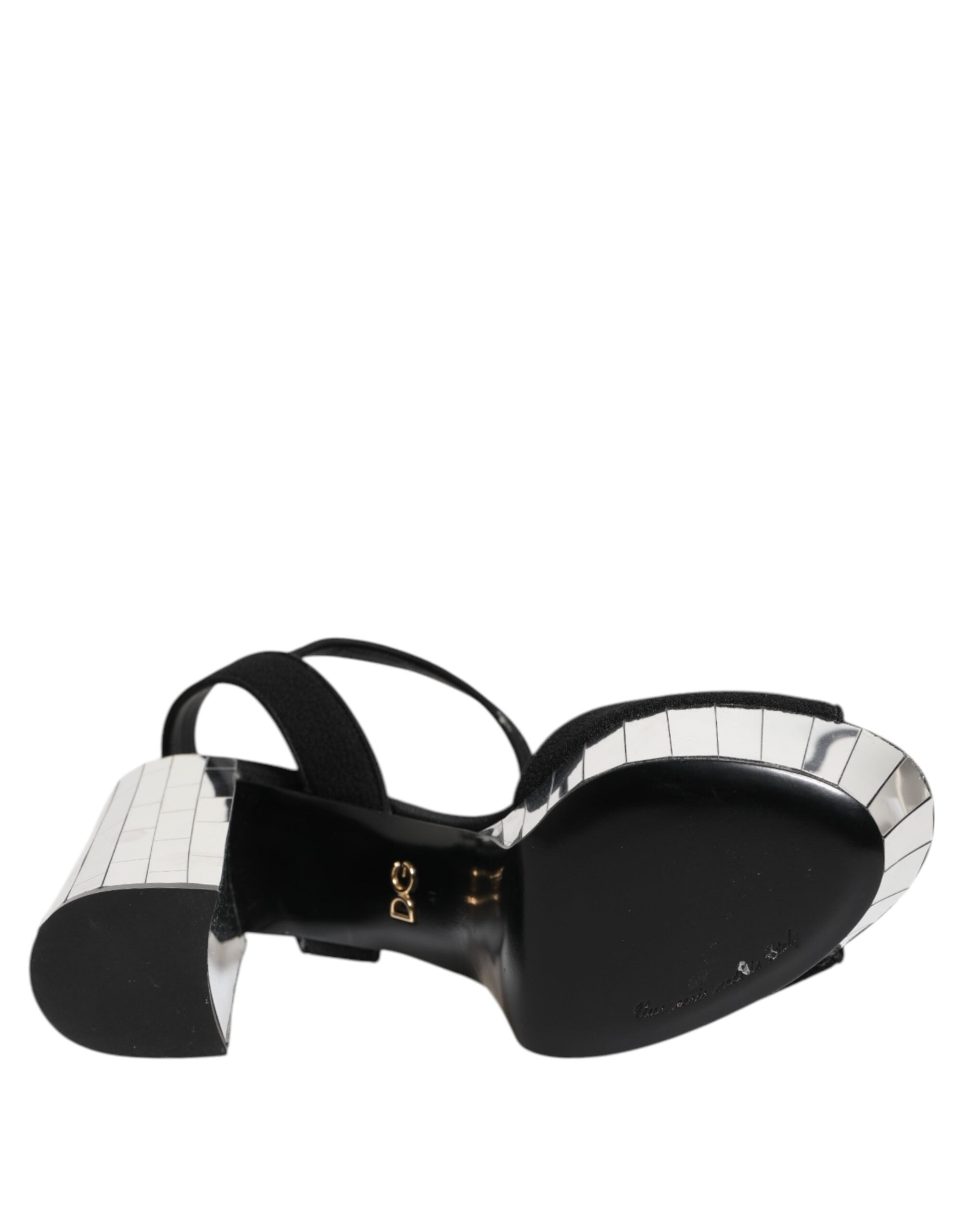 Dolce & Gabbana Black Crystal Ankle Strap Keira Sandals Shoes Glam Steals