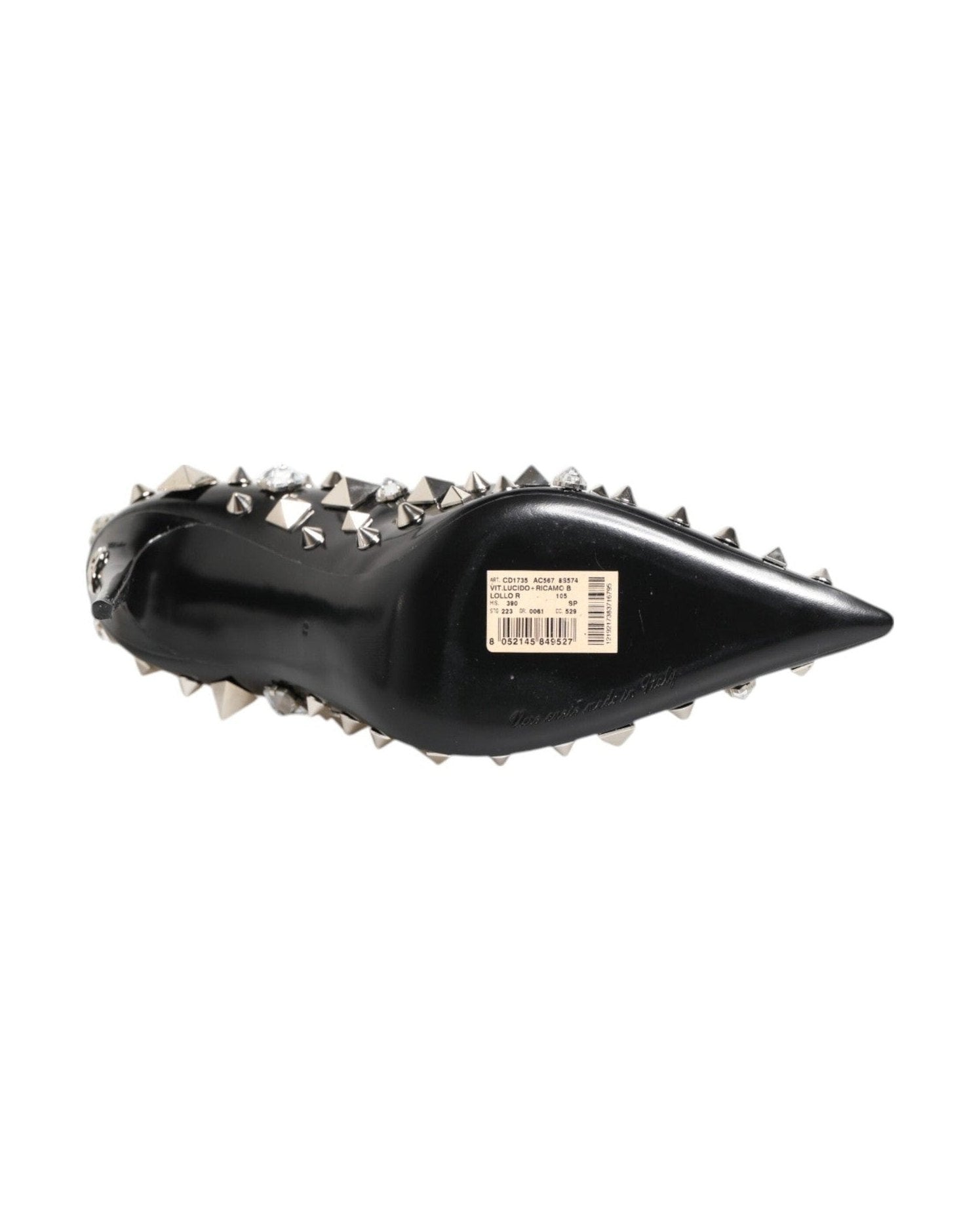 Dolce & Gabbana Black Crystals Studs Stiletto Pumps Shoes Glam Steals