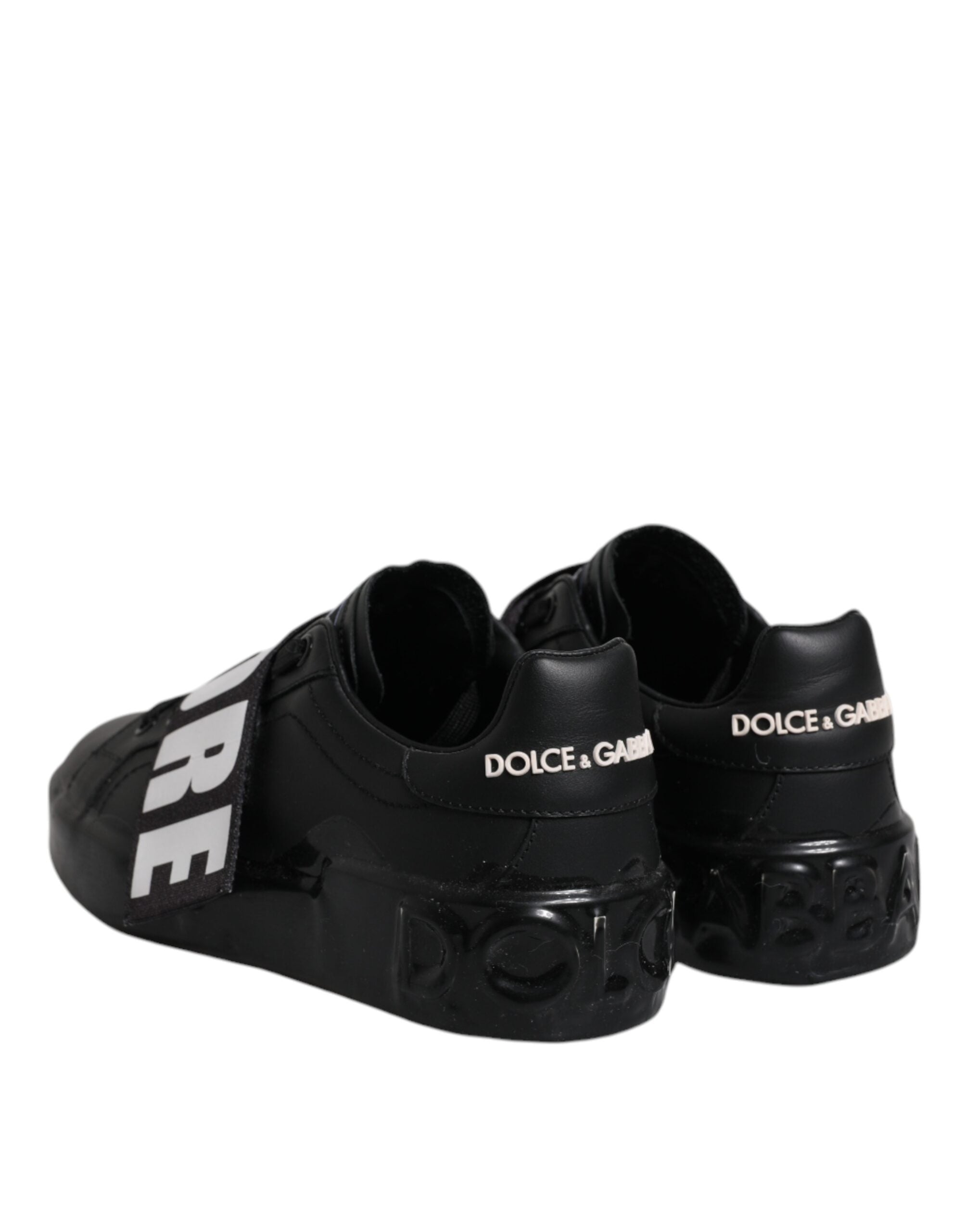 Dolce & Gabbana Black D&G Amore Low Top Sneakers Shoes Glam Steals