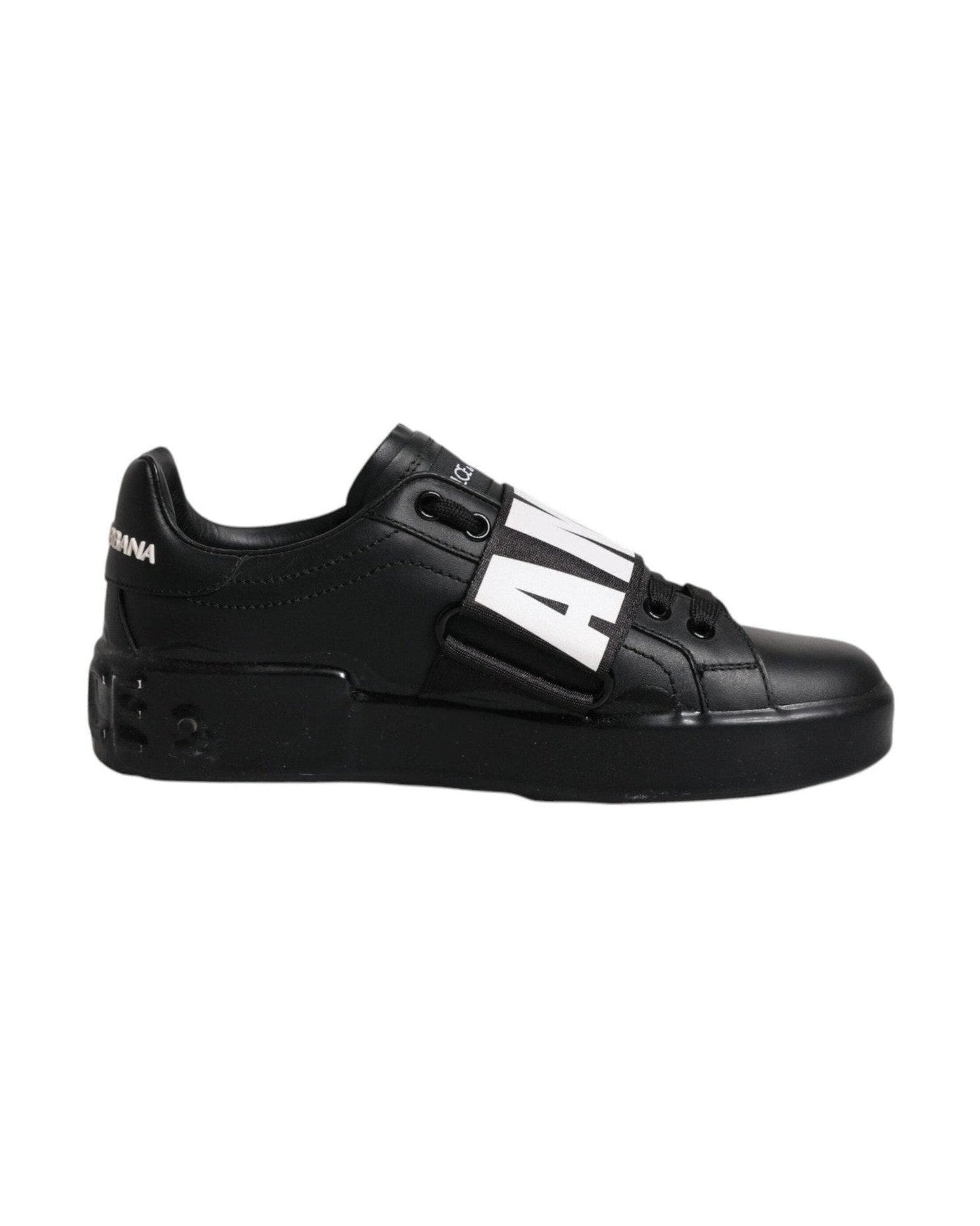 Dolce & Gabbana Black D&G Amore Low Top Sneakers Shoes Glam Steals