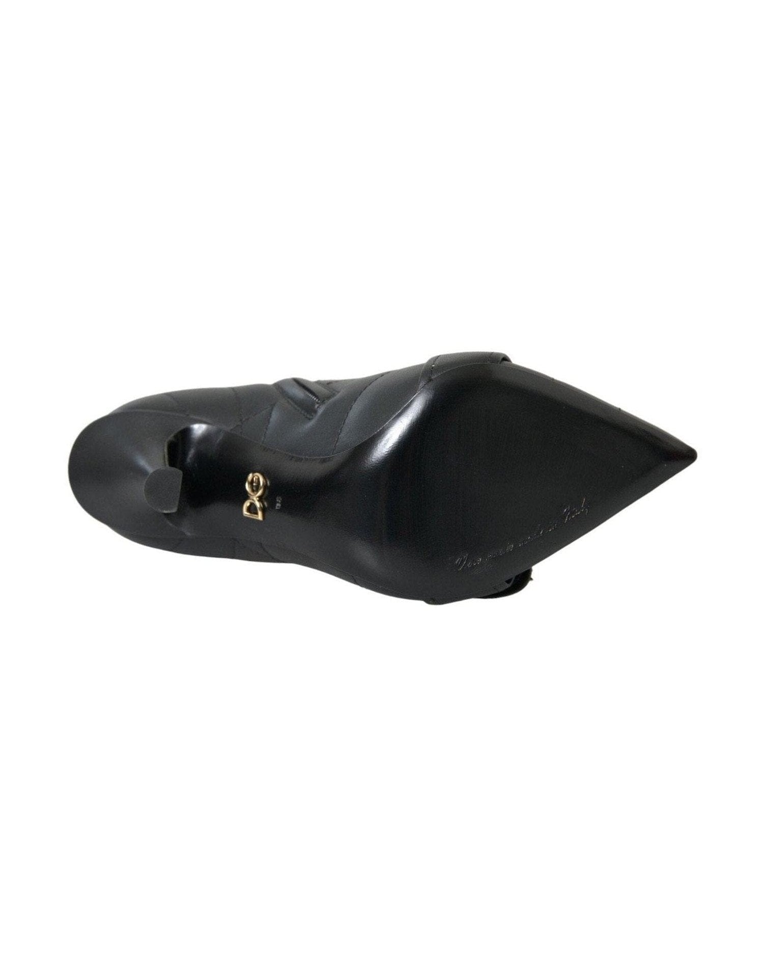 Dolce & Gabbana Black Devotion Quilted Buckled Boots Shoes Boots