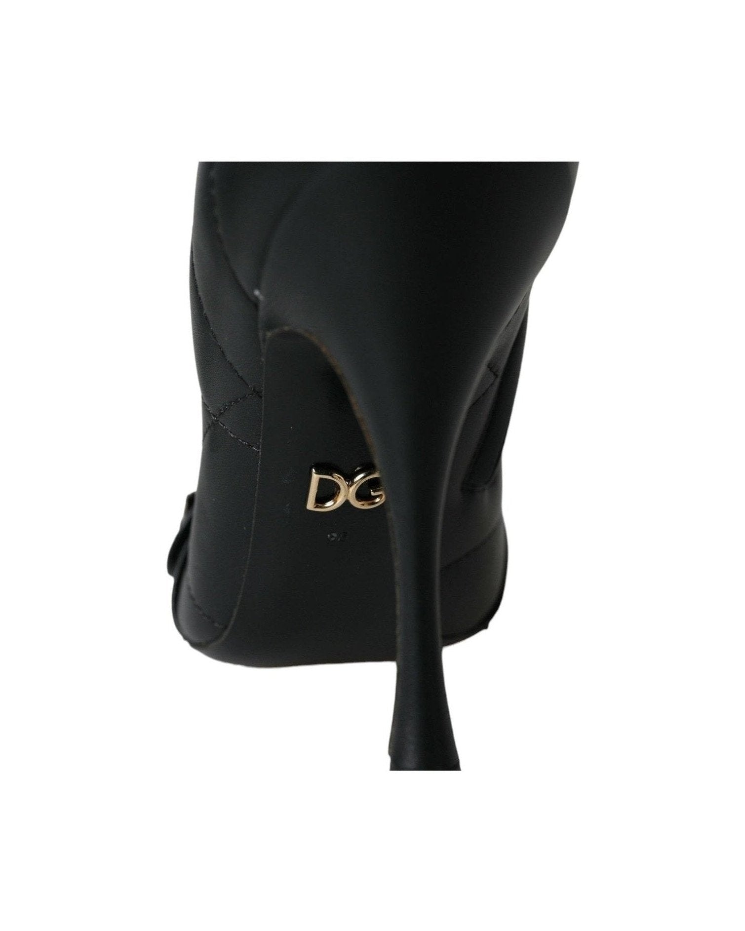 Dolce & Gabbana Black Devotion Quilted Buckled Boots Shoes Boots