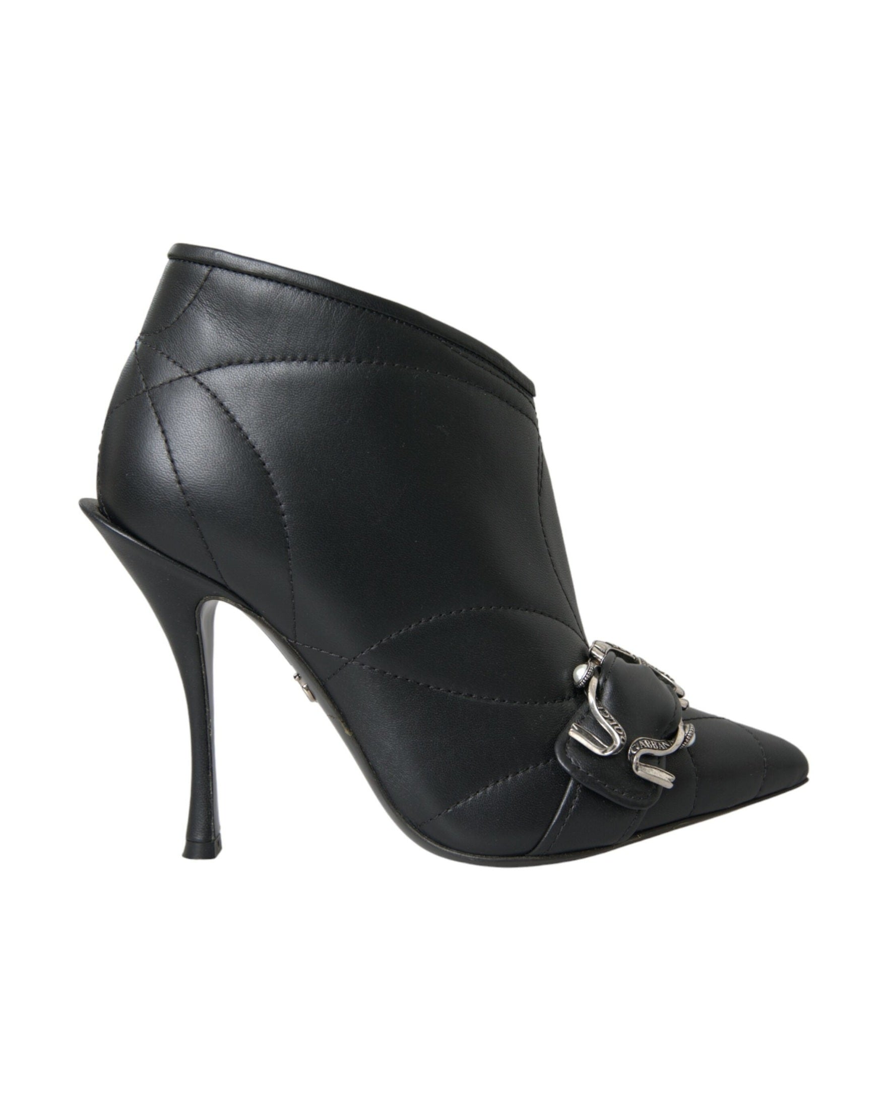 Dolce & Gabbana Black Devotion Quilted Buckled Boots Shoes Glam Steals
