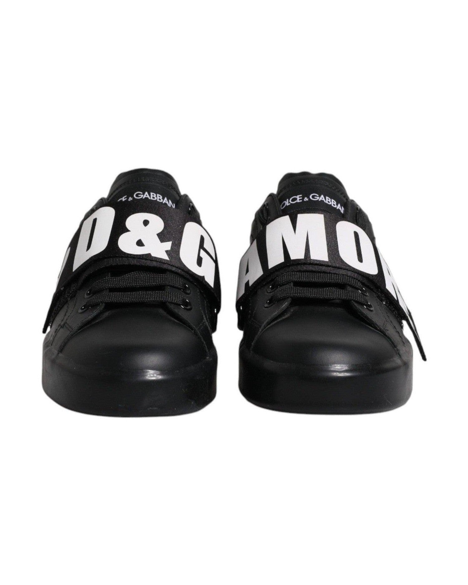 Dolce & Gabbana Black D&G Amore Low Top Sneakers Shoes Glam Steals