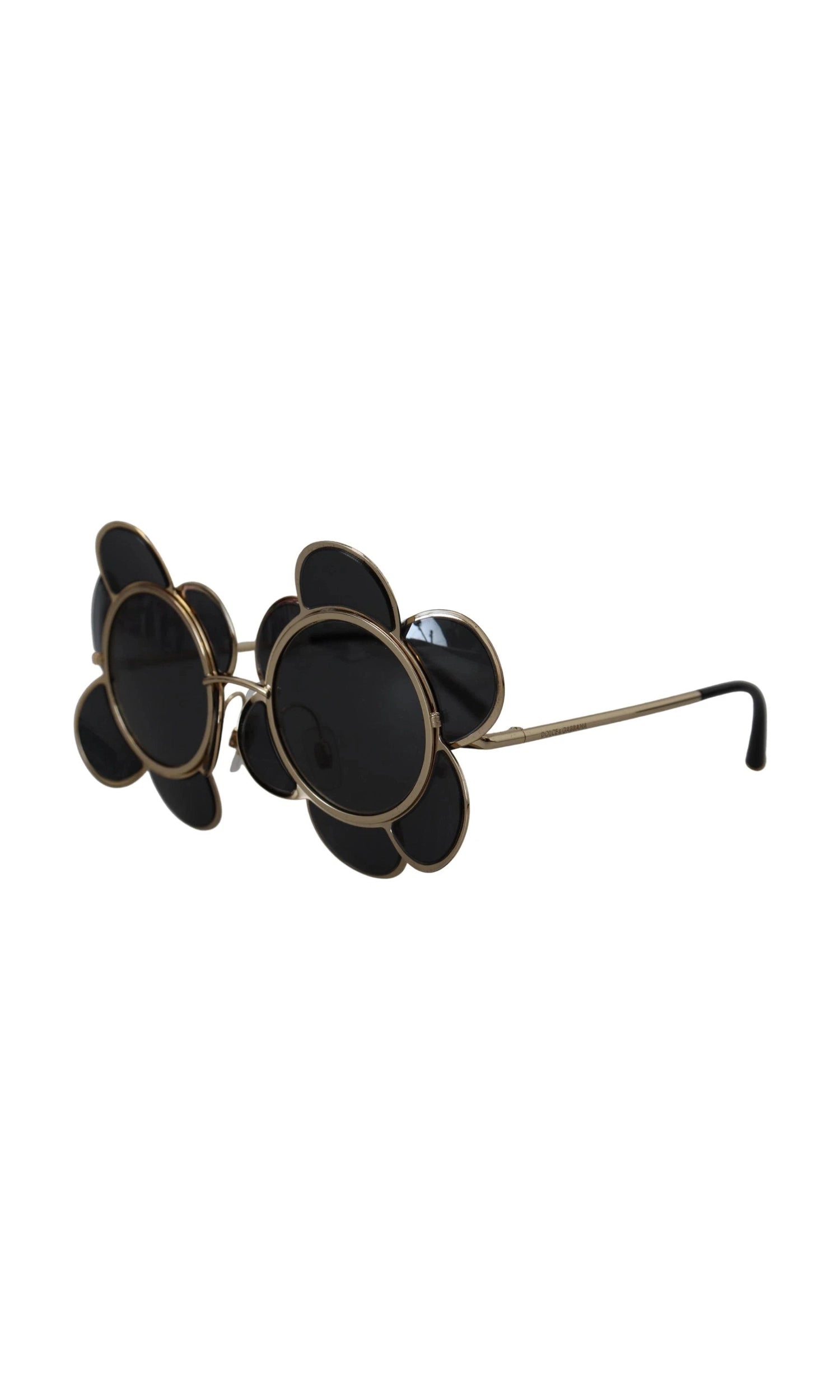 Dolce & Gabbana Black Dg2201 Lens Gold Frame Limited Edition Sunglasses Glam Steals