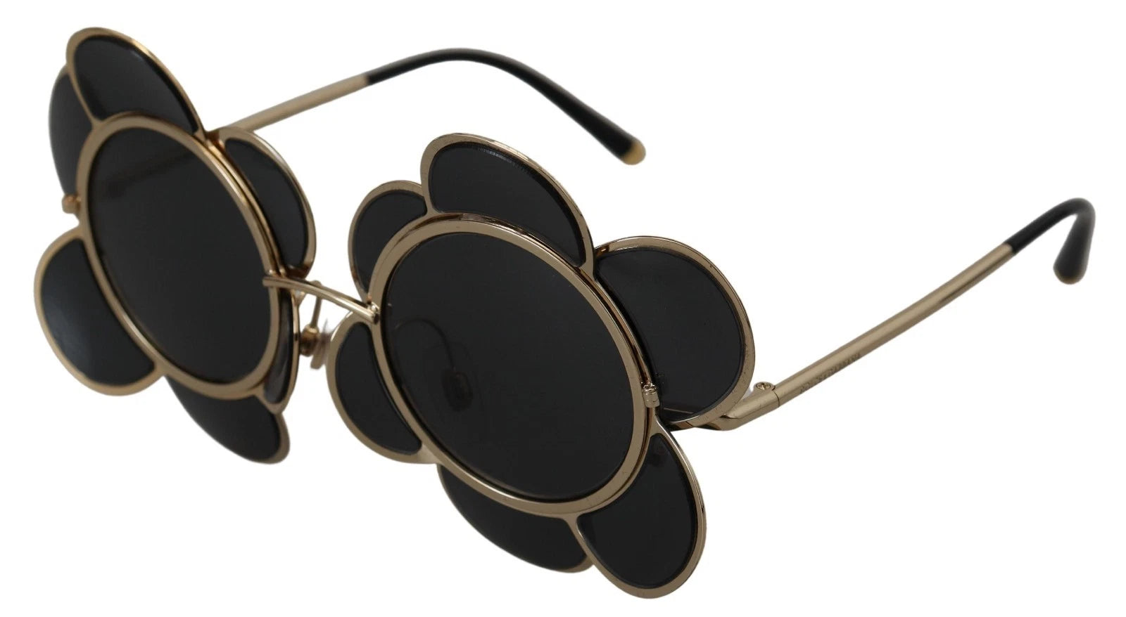 Dolce & Gabbana Black Dg2201 Lens Gold Frame Limited Edition Sunglasses Glam Steals