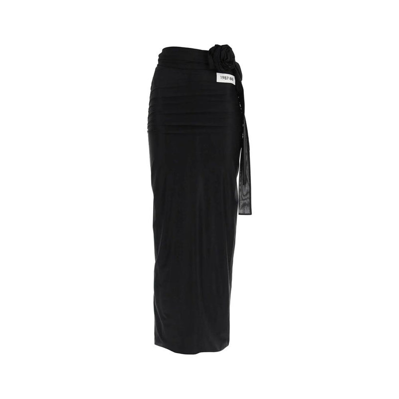 Dolce & Gabbana Black Elastane Long Skirt Glam Steals