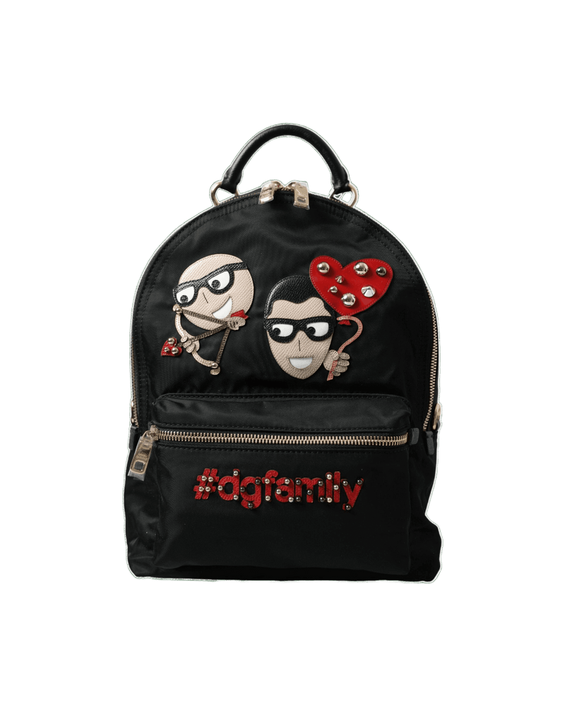 Dolce & Gabbana Black Elegant Embellished Backpack Glam Steals