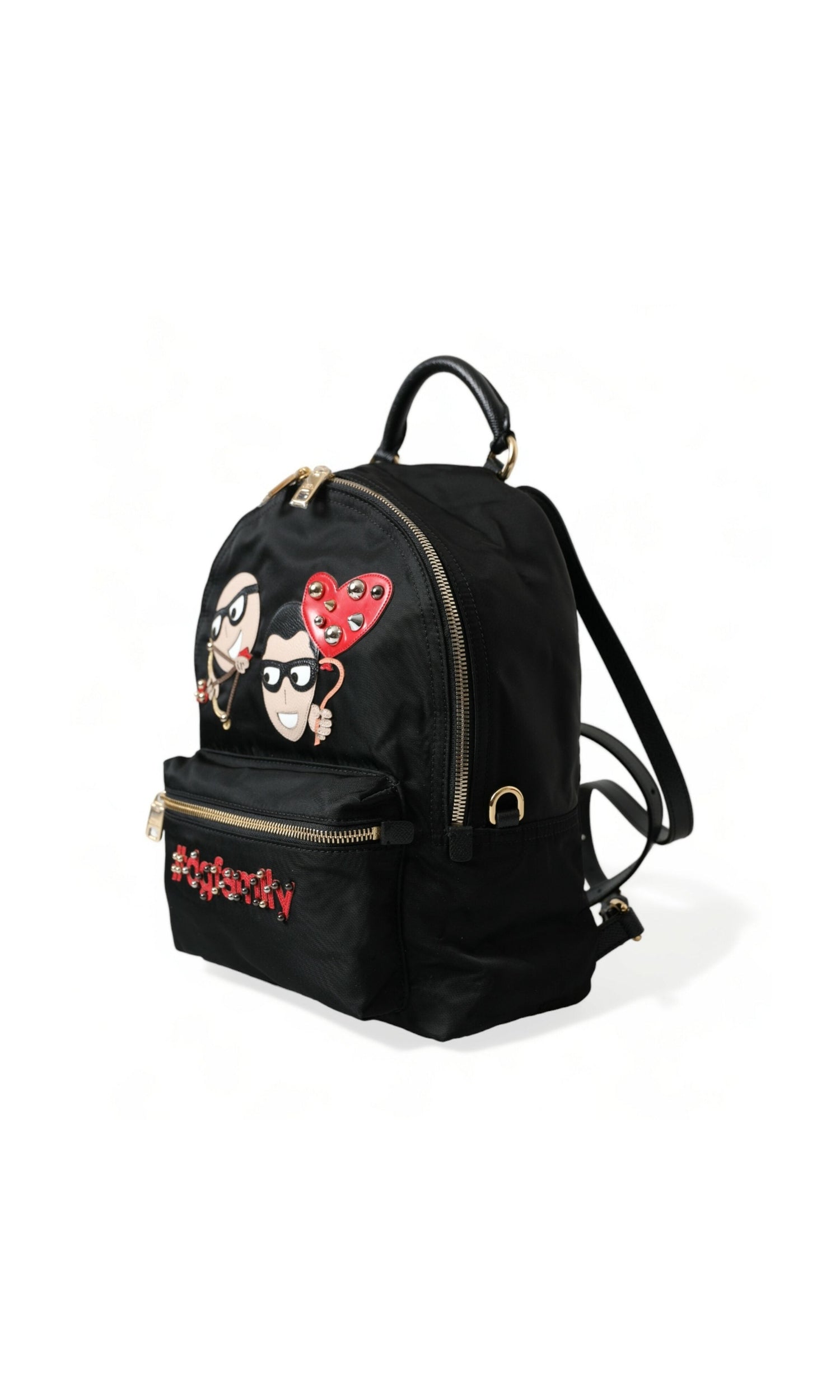 Dolce & Gabbana Black Elegant Embellished Backpack Glam Steals