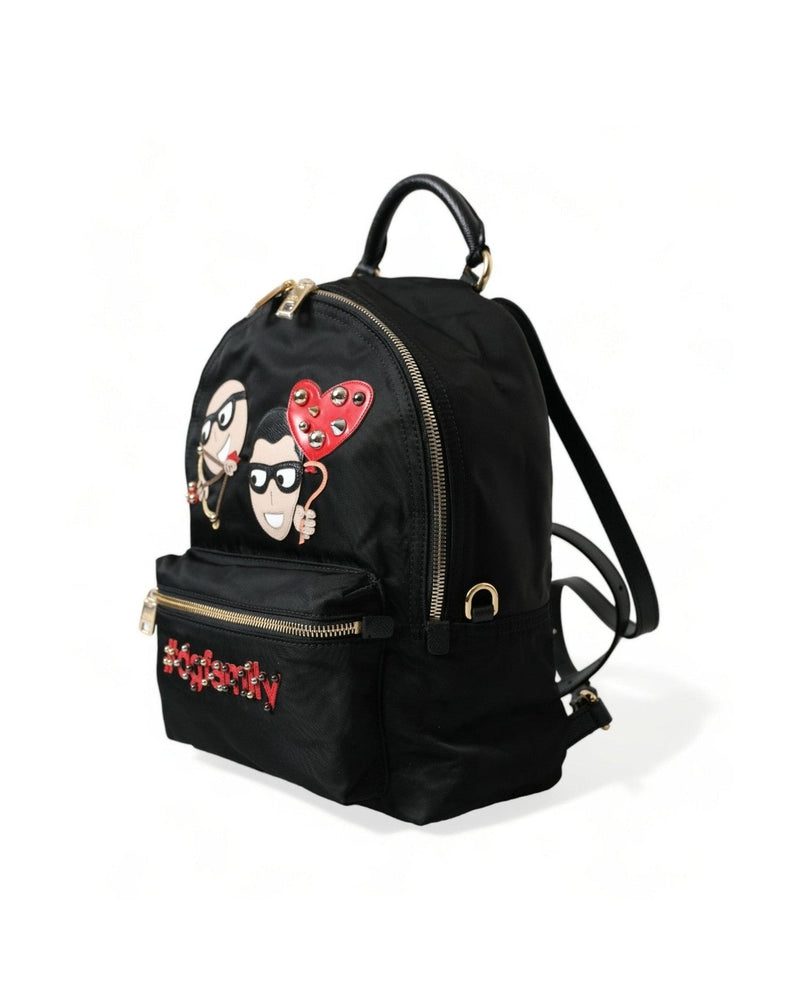 Dolce & Gabbana Black Elegant Embellished Backpack Glam Steals