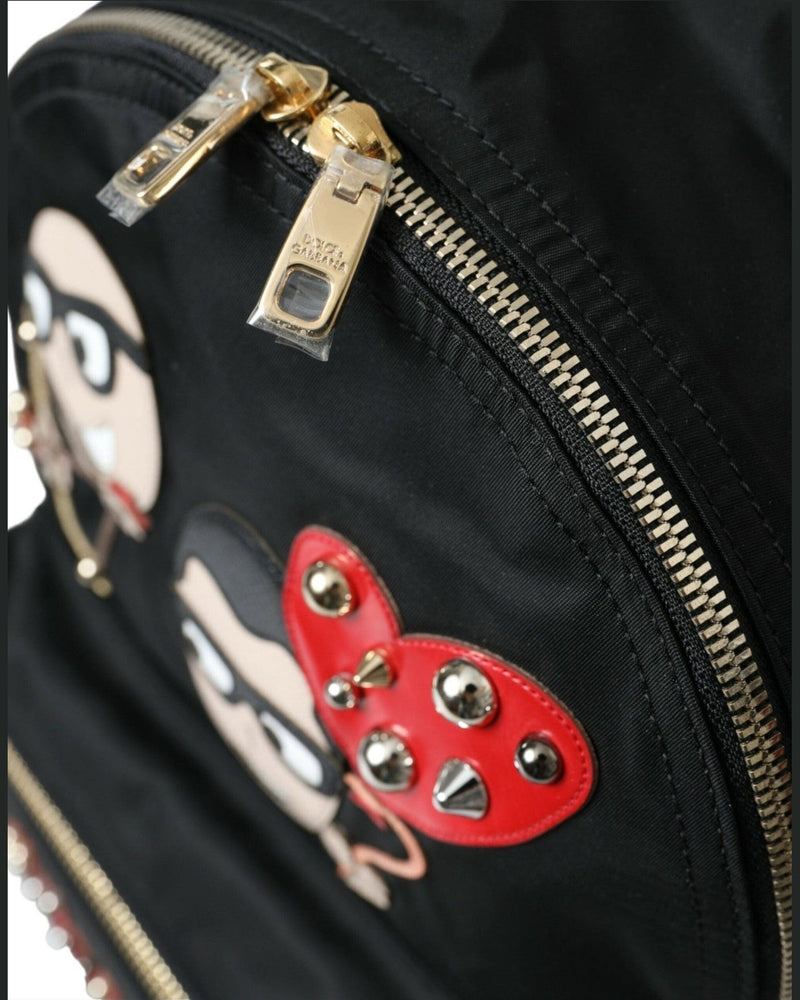 Dolce & Gabbana Black Elegant Embellished Backpack Glam Steals