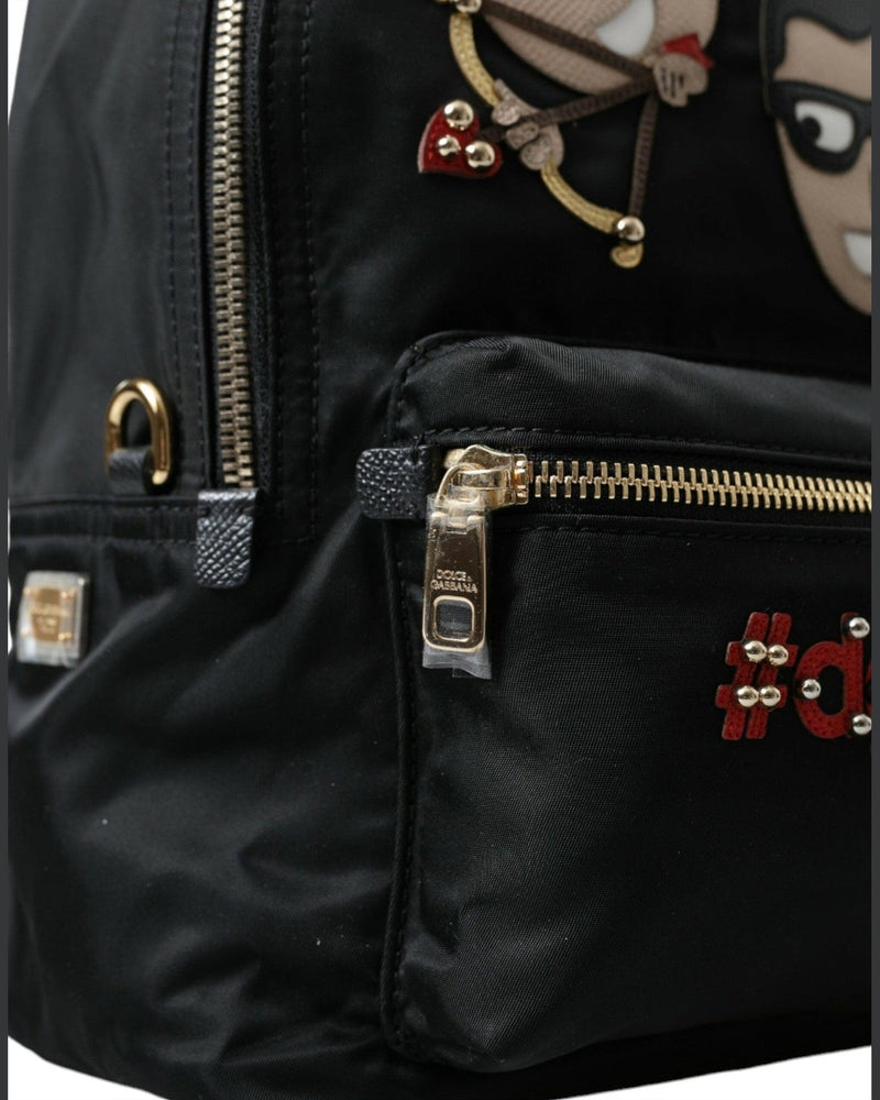 Dolce & Gabbana Black Elegant Embellished Backpack Glam Steals