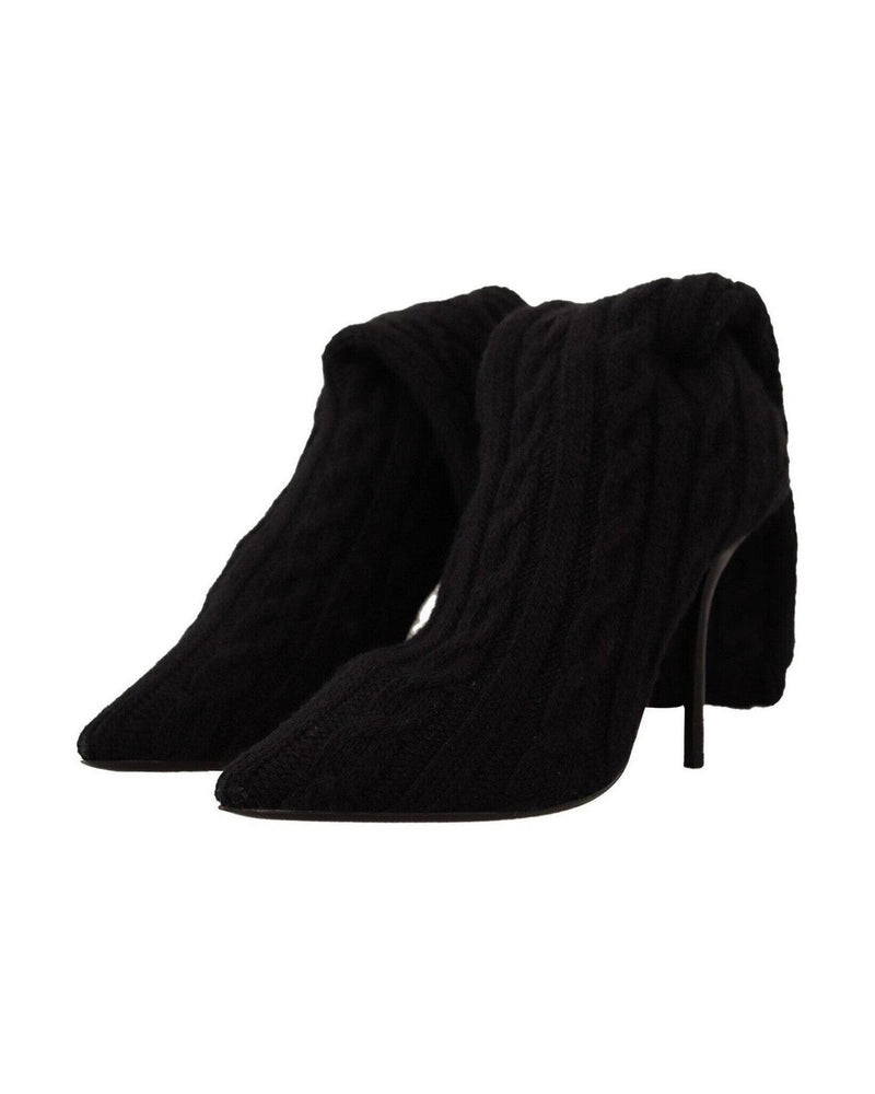 Dolce & Gabbana Black Elegant Stretch Sock Boots Glam Steals