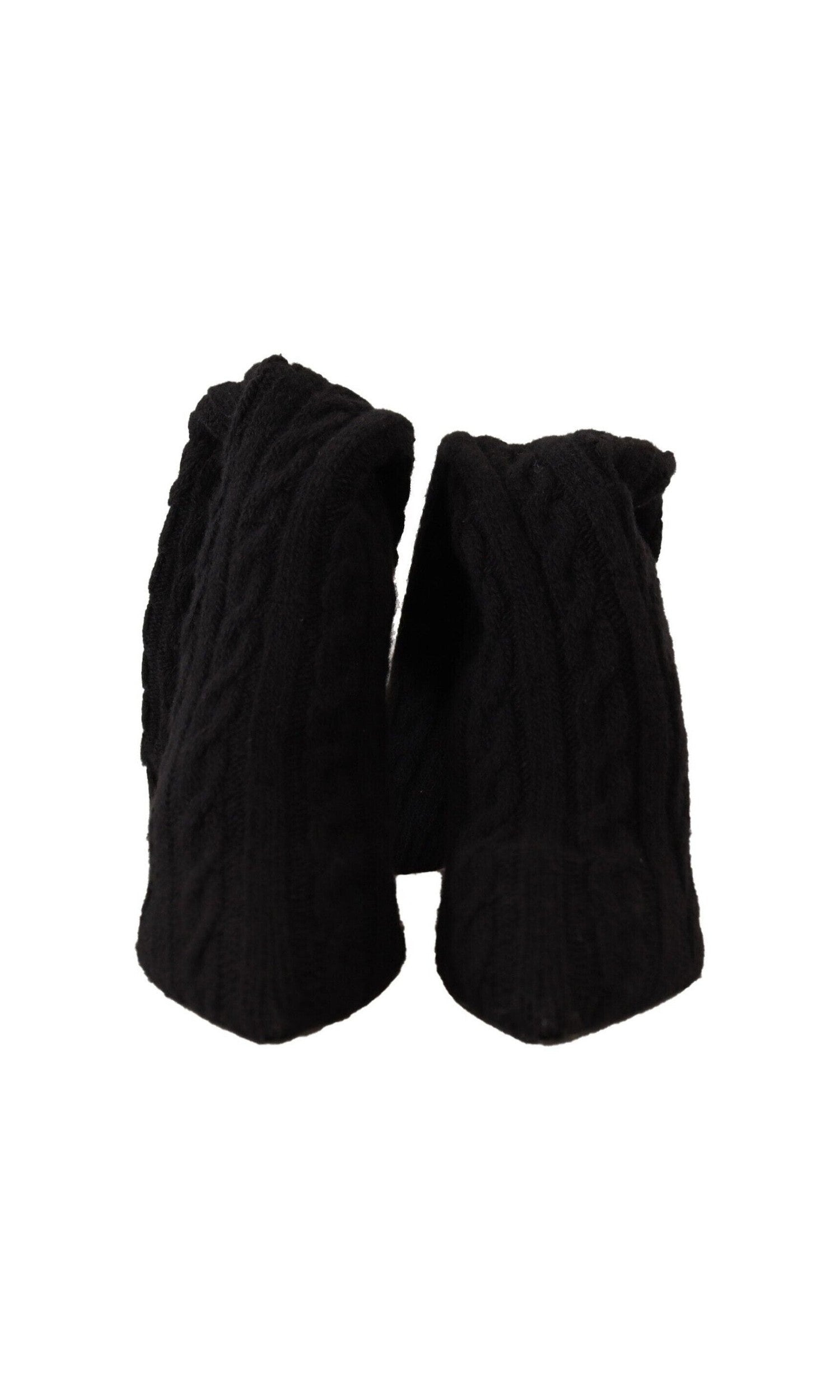 Dolce & Gabbana Black Elegant Stretch Sock Boots Glam Steals