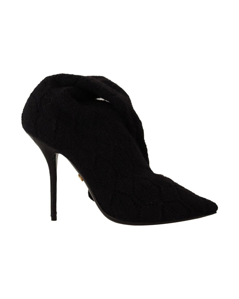 Dolce & Gabbana Black Elegant Stretch Socks Boots Glam Steals