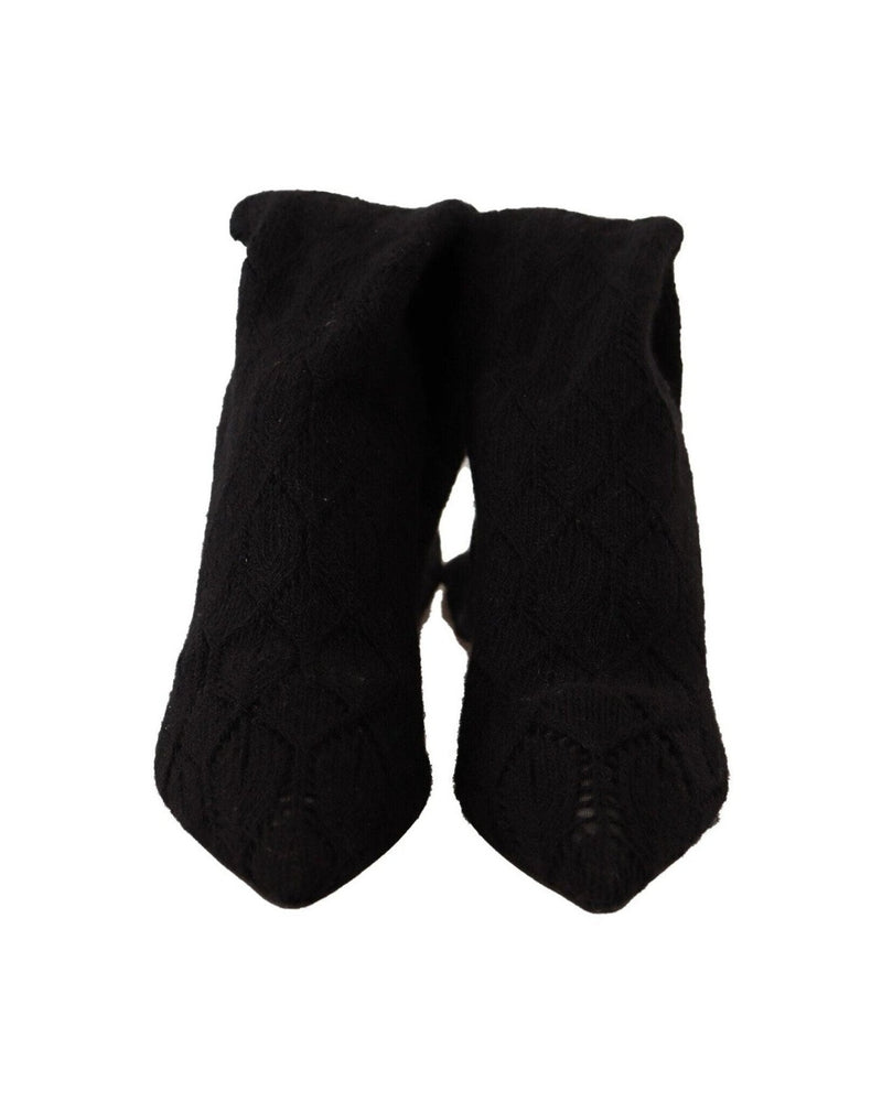 Dolce & Gabbana Black Elegant Stretch Socks Boots Glam Steals