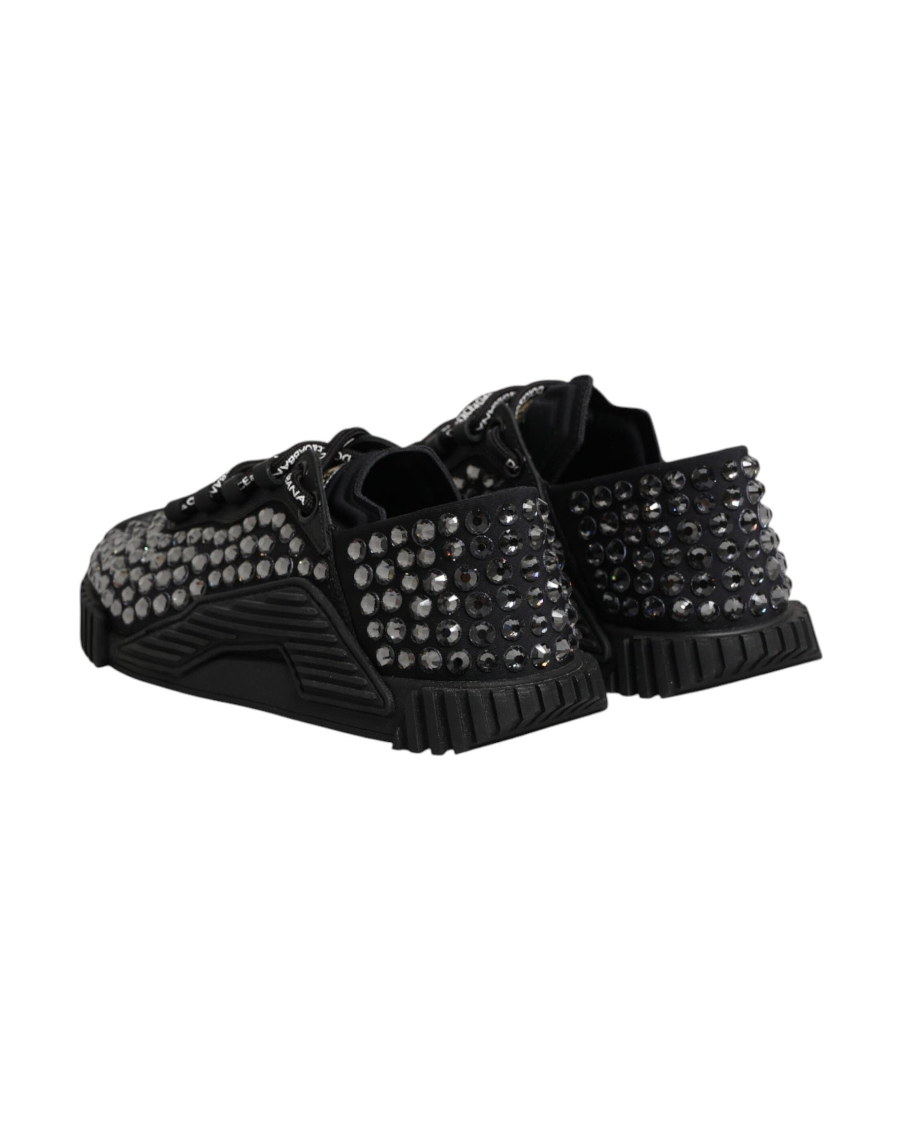 Dolce & Gabbana Black Embellished Low Top Ns1 Sneakers Glam Steals