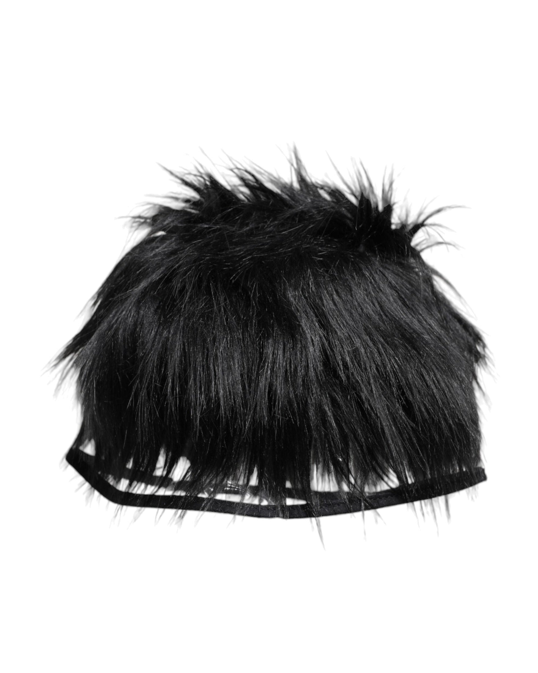 Dolce & Gabbana Black Faux Fur Bucket Hat Glam Steals