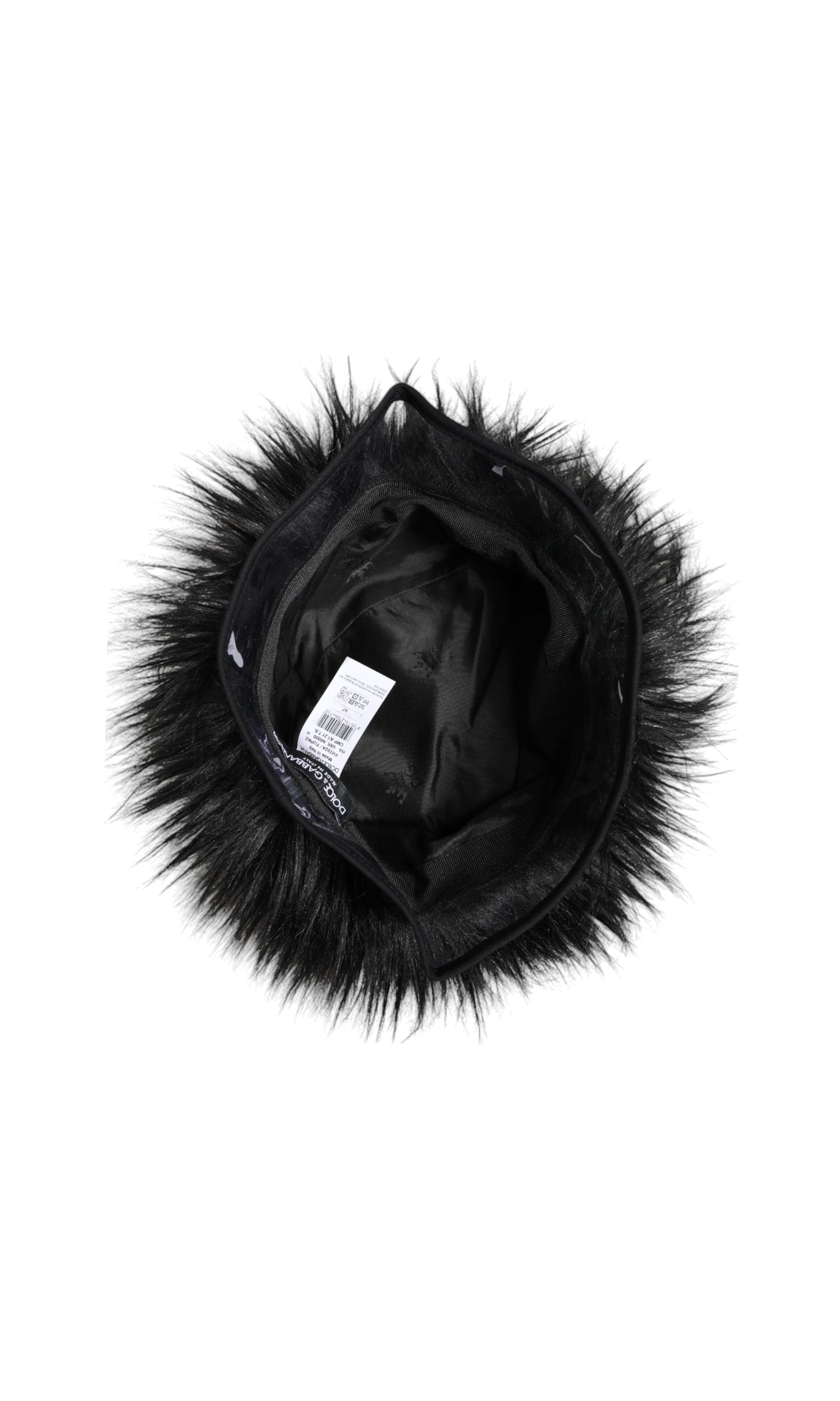 Dolce & Gabbana Black Faux Fur Bucket Hat Glam Steals