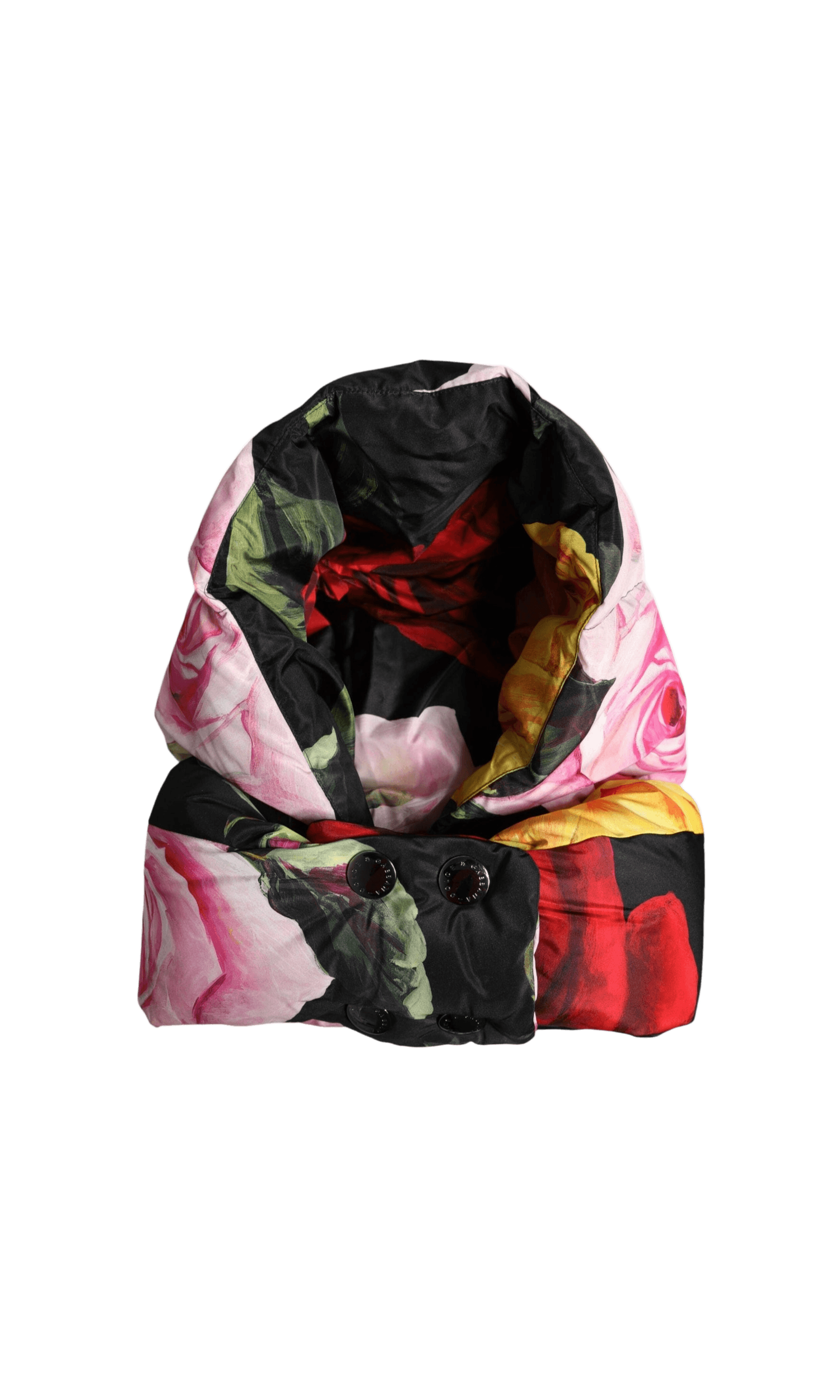 Dolce & Gabbana Black Floral Print Whole Head Wrap Hat Glam Steals