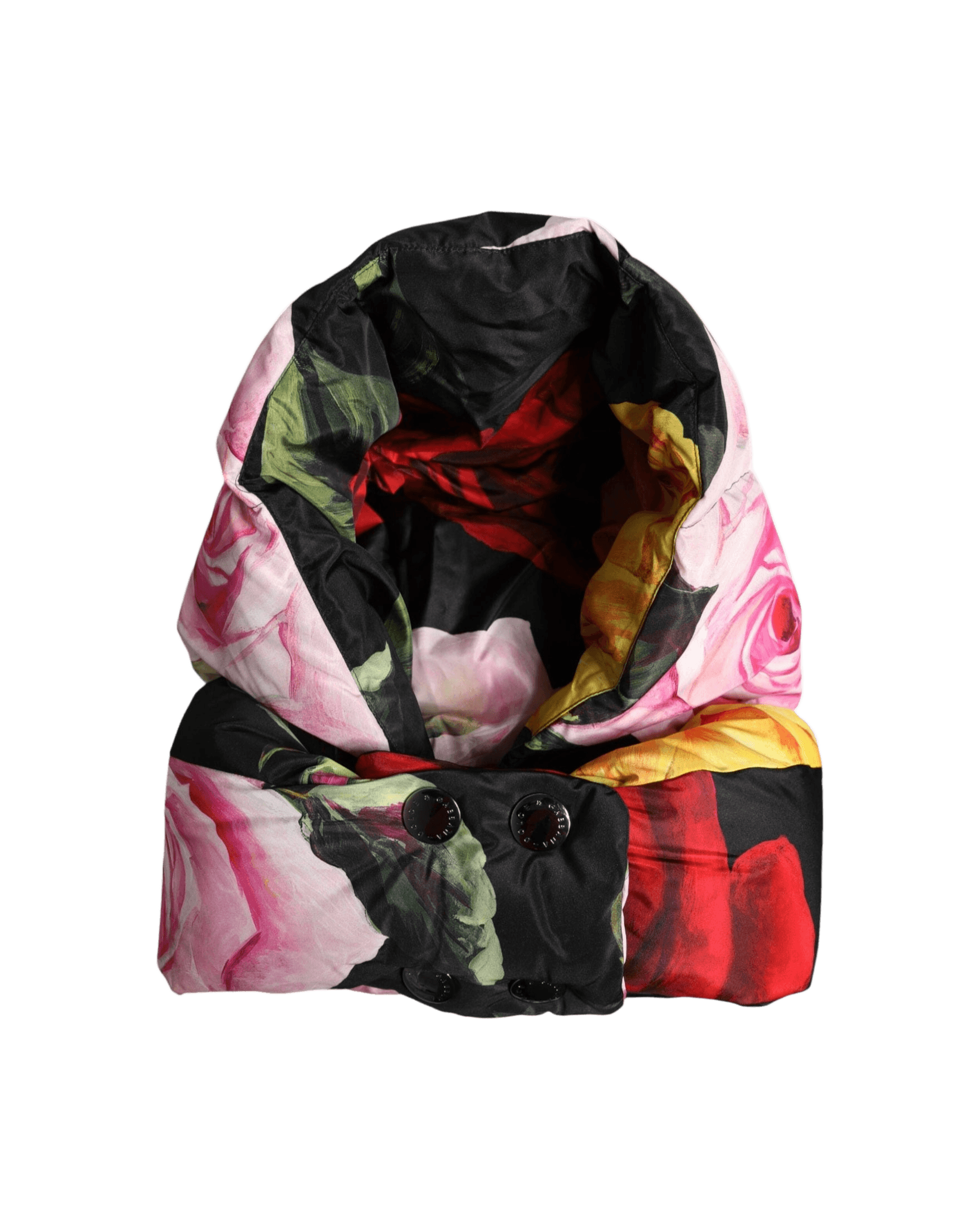 Dolce & Gabbana Black Floral Print Whole Head Wrap Hat Glam Steals