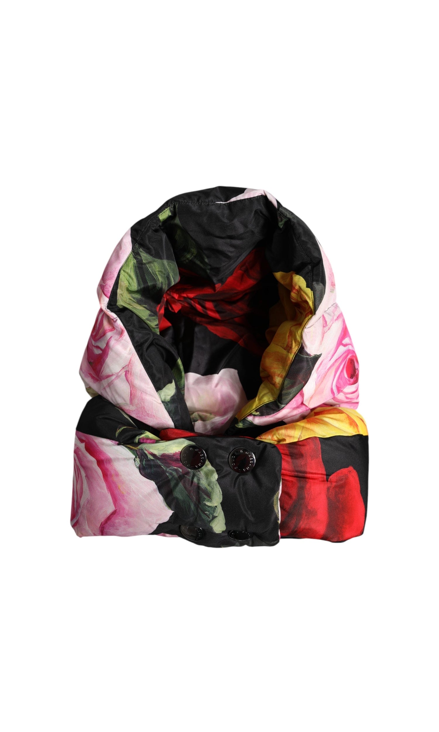 Dolce & Gabbana Black Floral Print Whole Head Wrap Hat Glam Steals