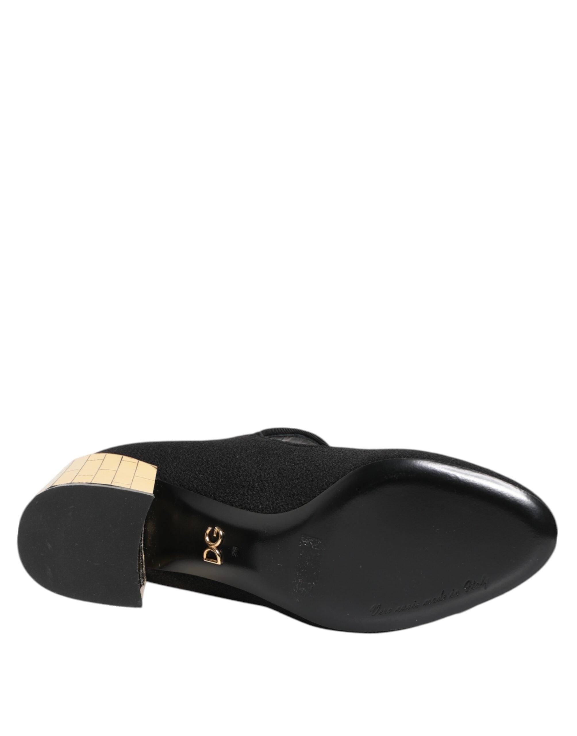 Dolce & Gabbana Black Flower Crystal Embellished Mary Jane Shoes Glam Steals