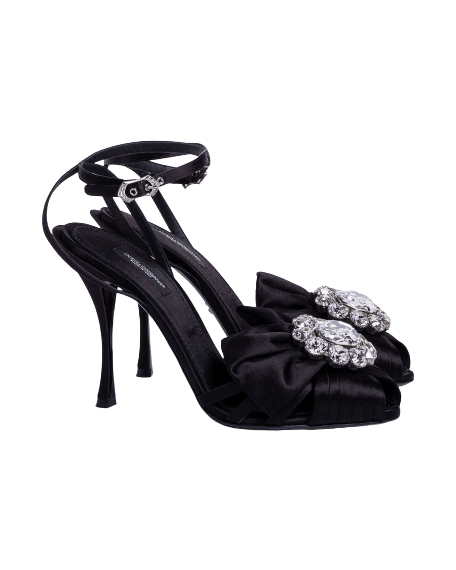 Dolce & Gabbana Black Goatskin Sandals Glam Steals