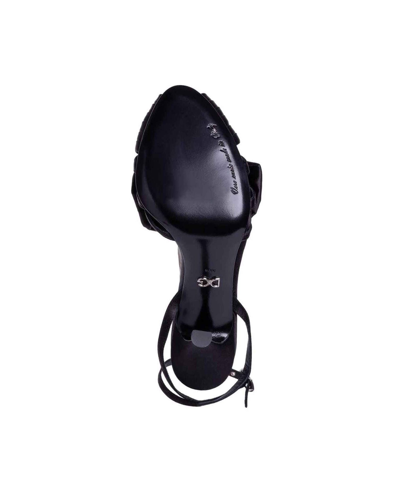 Dolce & Gabbana Black Goatskin Sandals Glam Steals