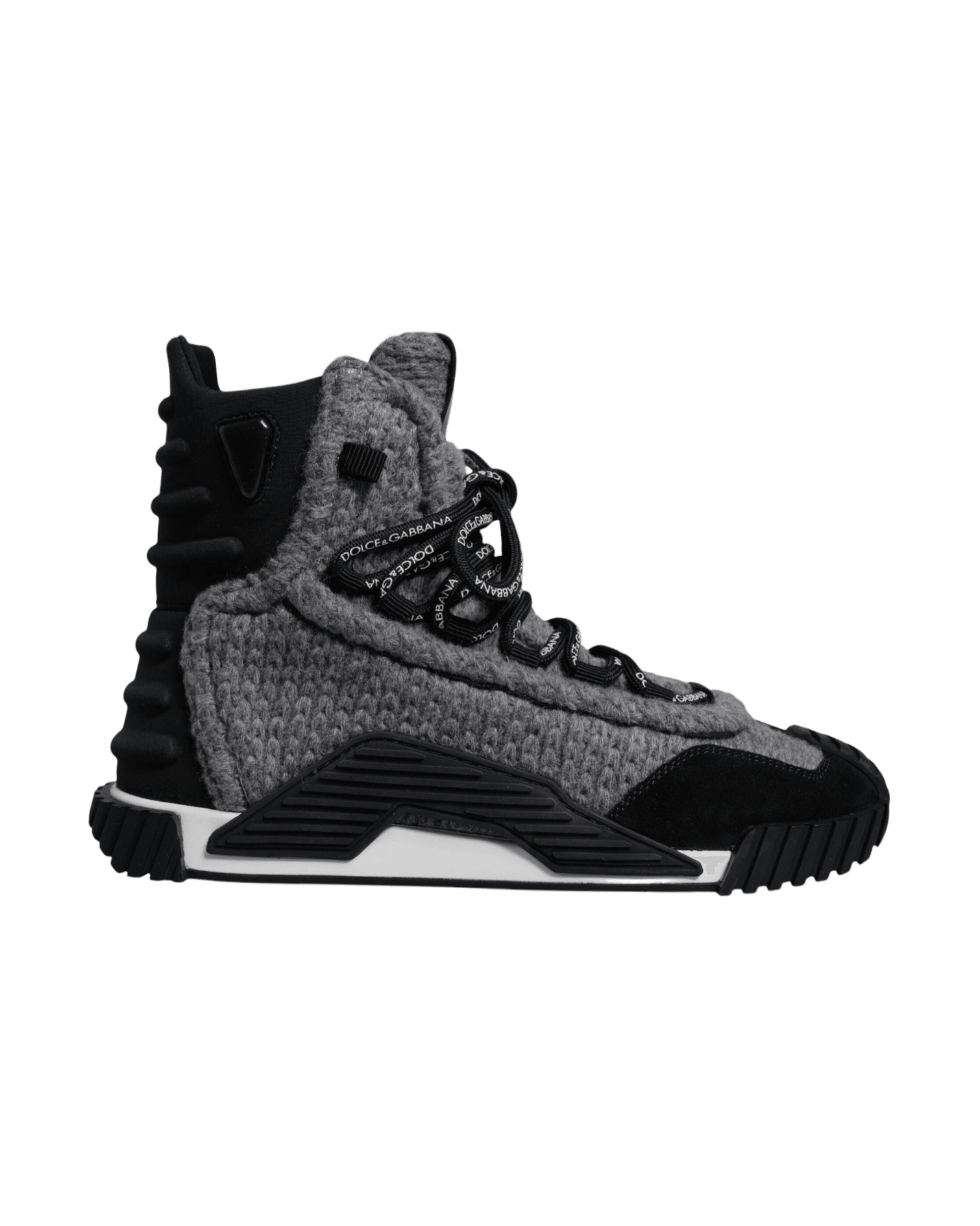 Dolce & Gabbana Black Gray Ns1 High Top Boots Sneakers Shoes Glam Steals