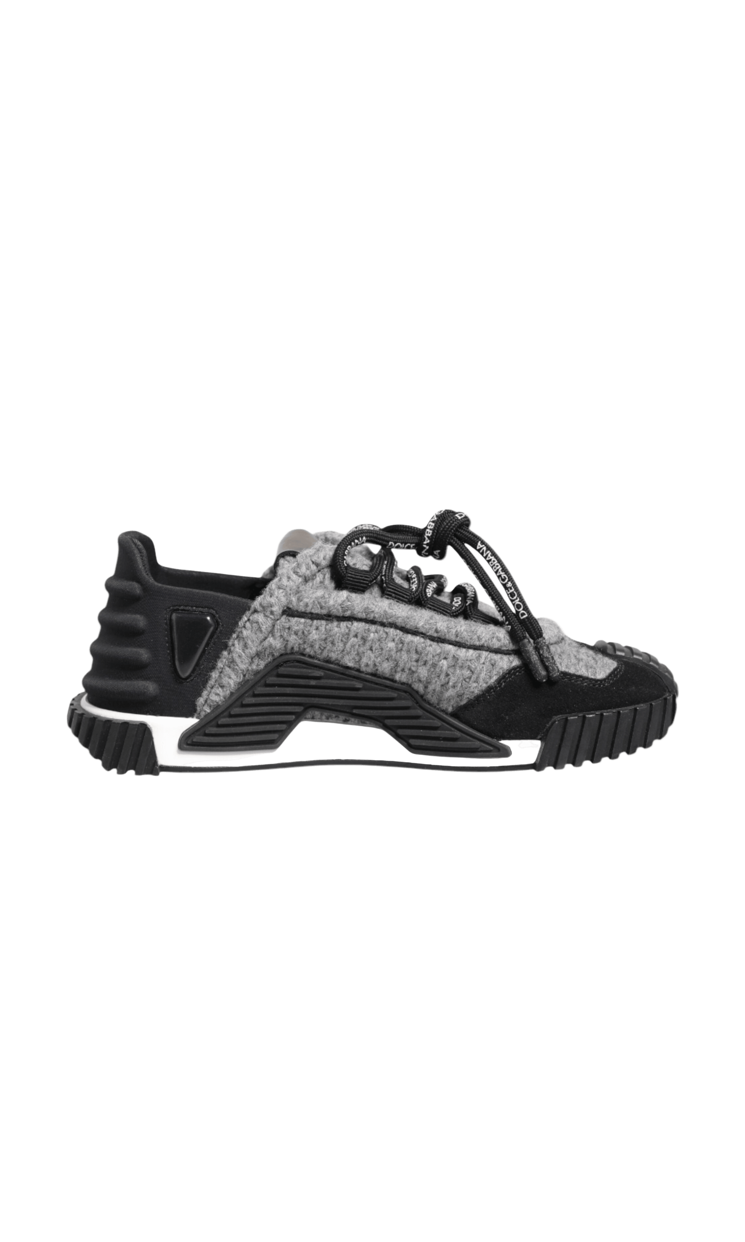 Dolce & Gabbana Black Gray Ns1 Low Top Sneakers Shoes Glam Steals