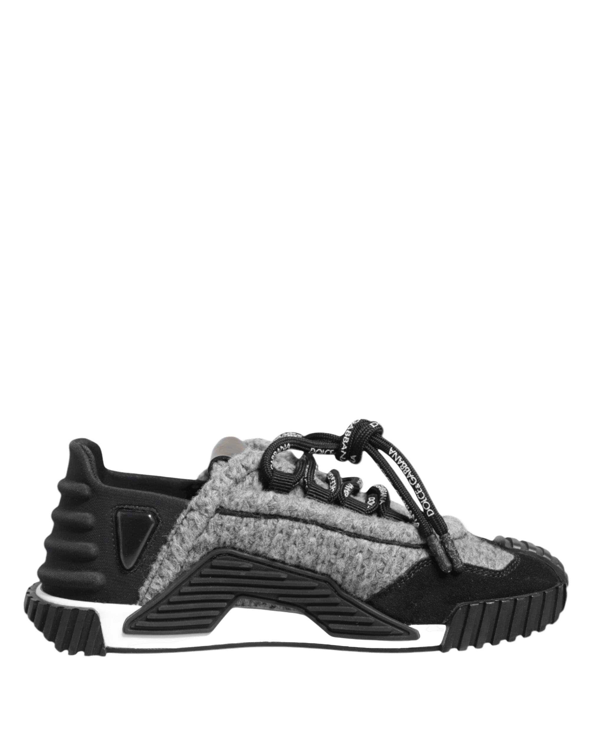 Dolce & Gabbana Black Gray Ns1 Low Top Sneakers Shoes Glam Steals