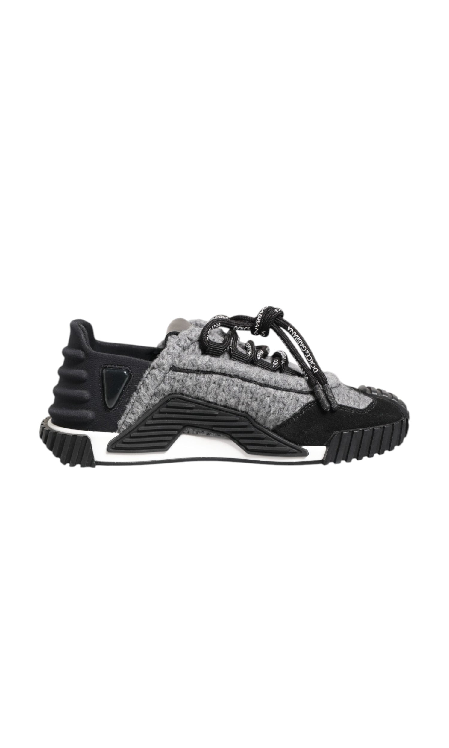 Dolce & Gabbana Black Gray Ns1 Low Top Sneakers Shoes Glam Steals