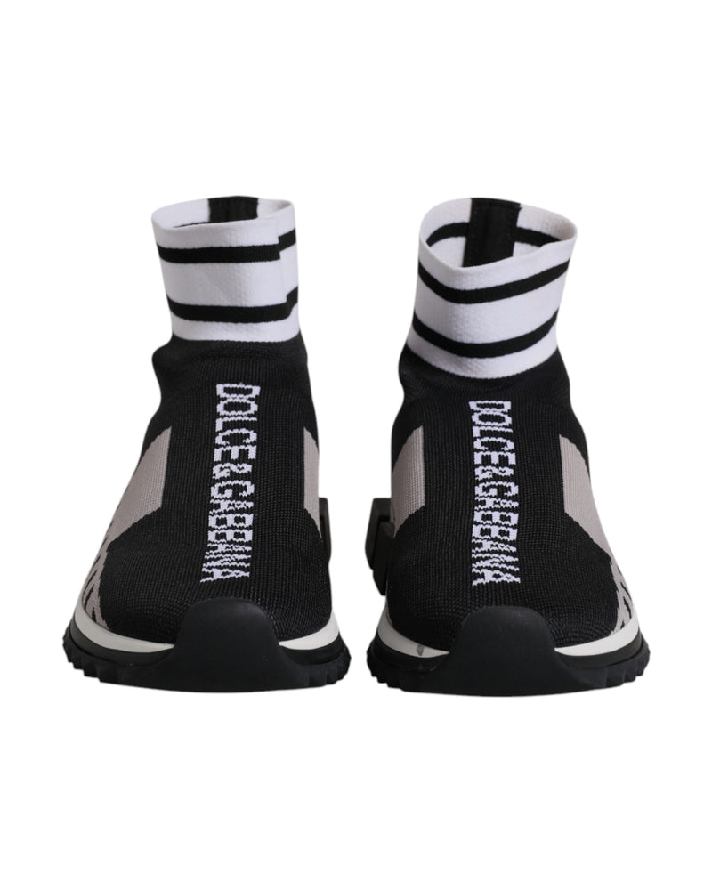 Dolce & Gabbana Black Gray Sorrento Socks Sneakers Glam Steals