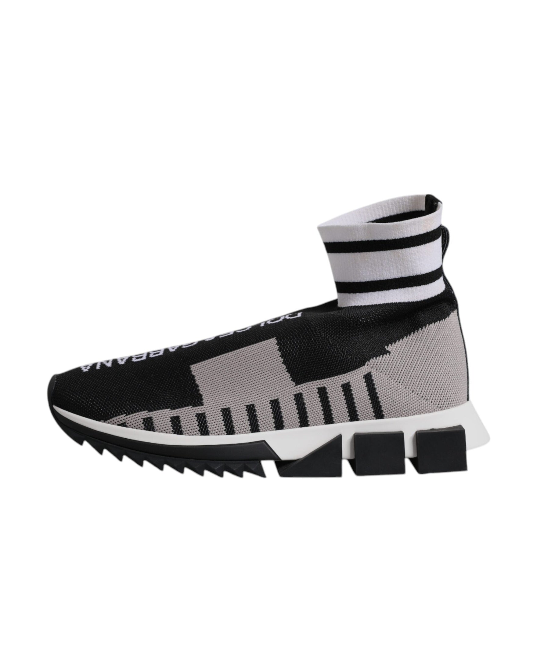 Dolce & Gabbana Black Gray Sorrento Socks Sneakers Glam Steals