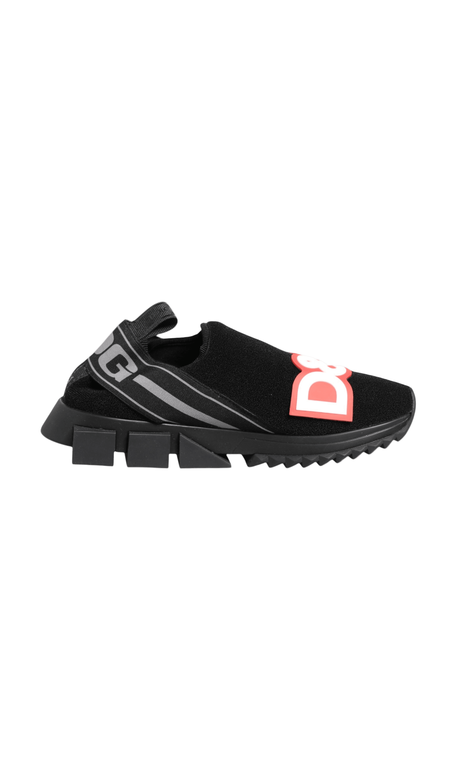 Dolce & Gabbana Black Grey Slip On Sorrento Sneakers Shoes Glam Steals