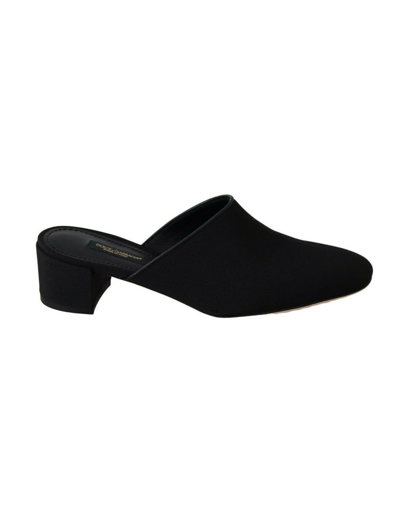 Dolce & Gabbana Black Grosgrain Slides Glam Steals