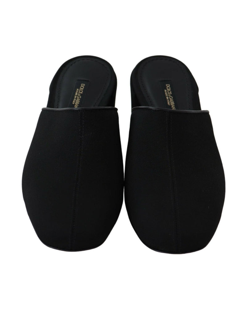 Dolce & Gabbana Black Grosgrain Slides Glam Steals